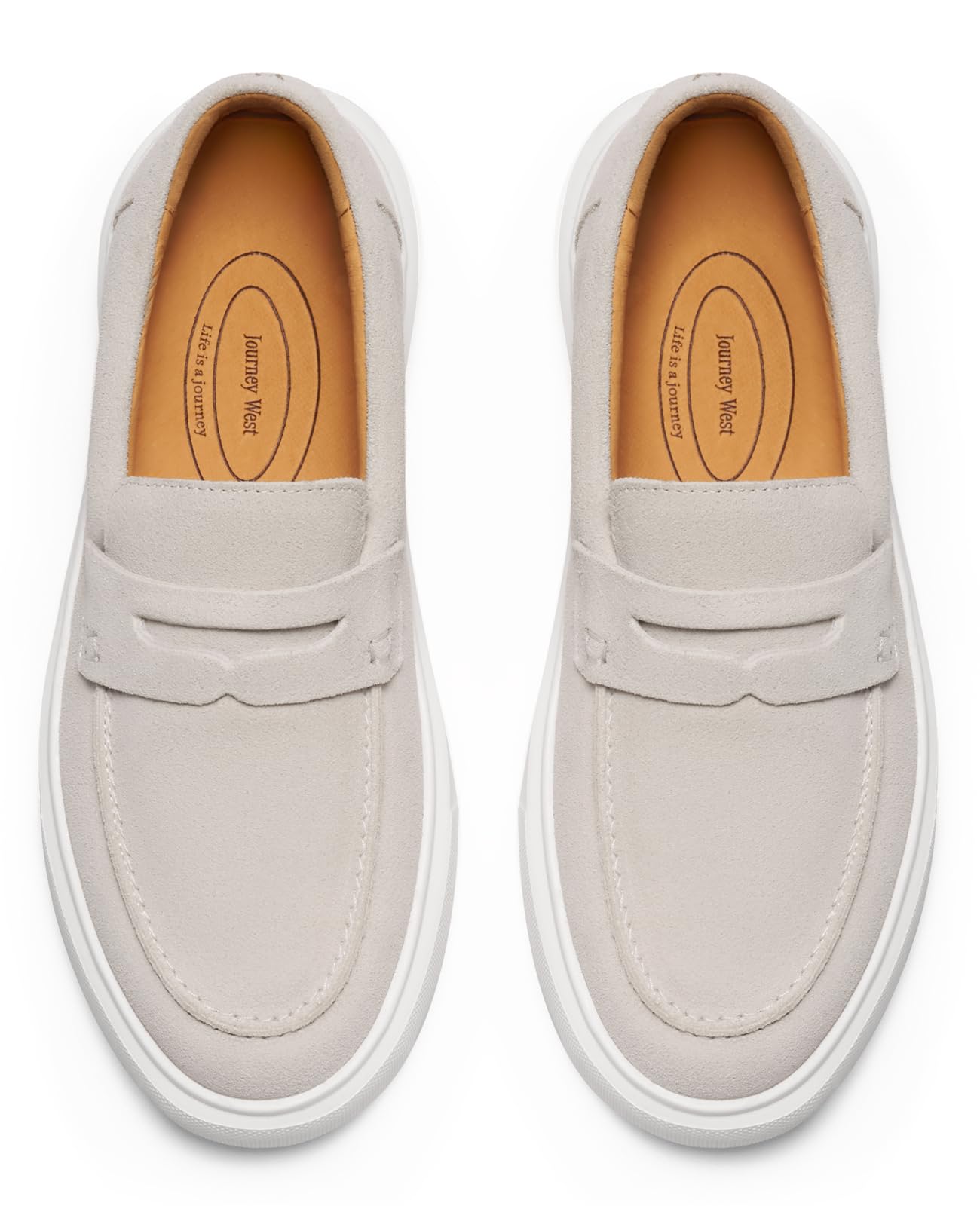 Suede Slip-on Penny Loafers Sneakers Shoes for Women-image-15