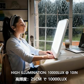 10000 Lux Light Therapy WakeUp Lamp UVFree Blue & White Light App Control | Sunrise Sunset Simulation, Natural White Noise,3Light Modes, Remote & App Control, Reset Circadian Rhythm,2026 Upgrade