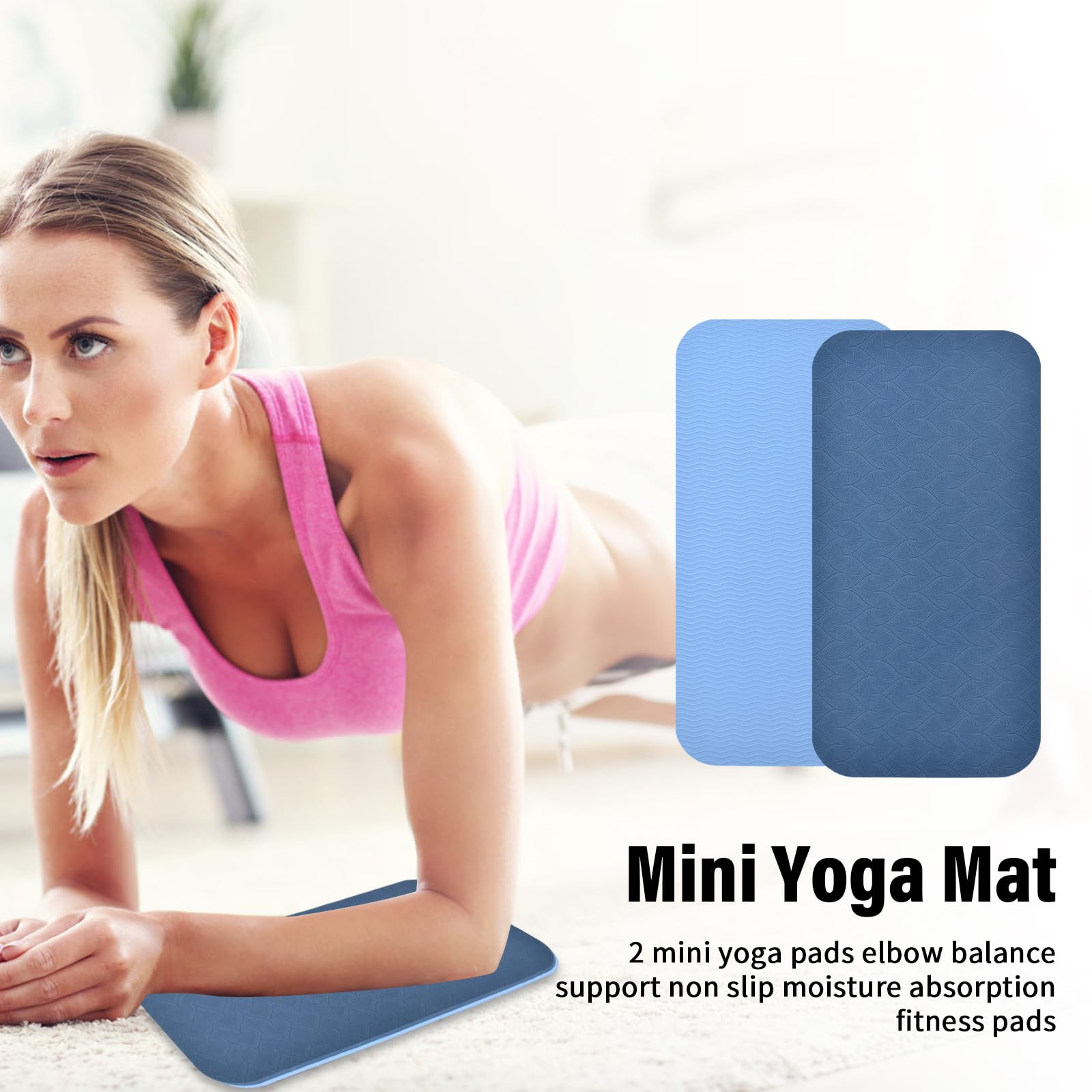 2 Stück Yoga Kniekissen Aus TPE - Rutschfeste Knieschoner Für Training & Gymnastik