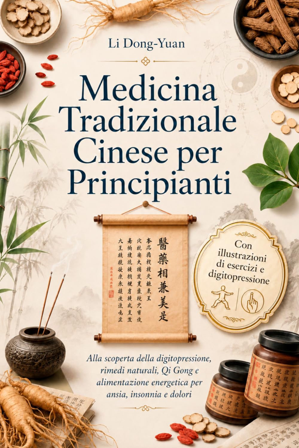 MEDICINA TRADIZIONALE CINESE PER PRINCIPIANTI: 4 Libri in 1 - La Guida Pratica alla medicina naturale: digitopressione, rimedi erboristici, Qi Gong e Tai Chi per affrontare ansia, insonni