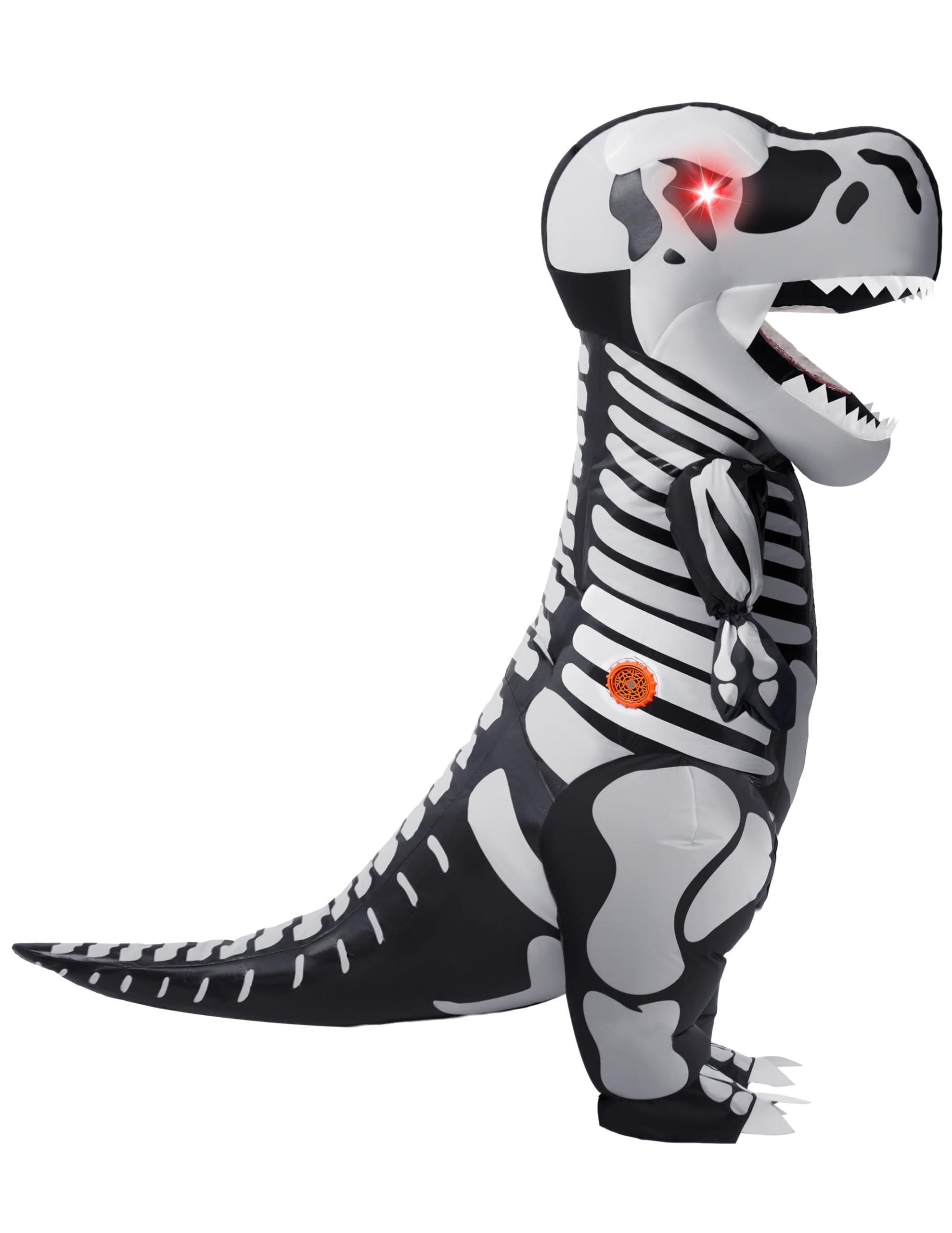 Spooktacular Creations Nadmuchiwany kostium na Halloween, szkielet, dinozaur, szkielet, całe ciało, T.rex, nadmuchiwany kostium - dziecko