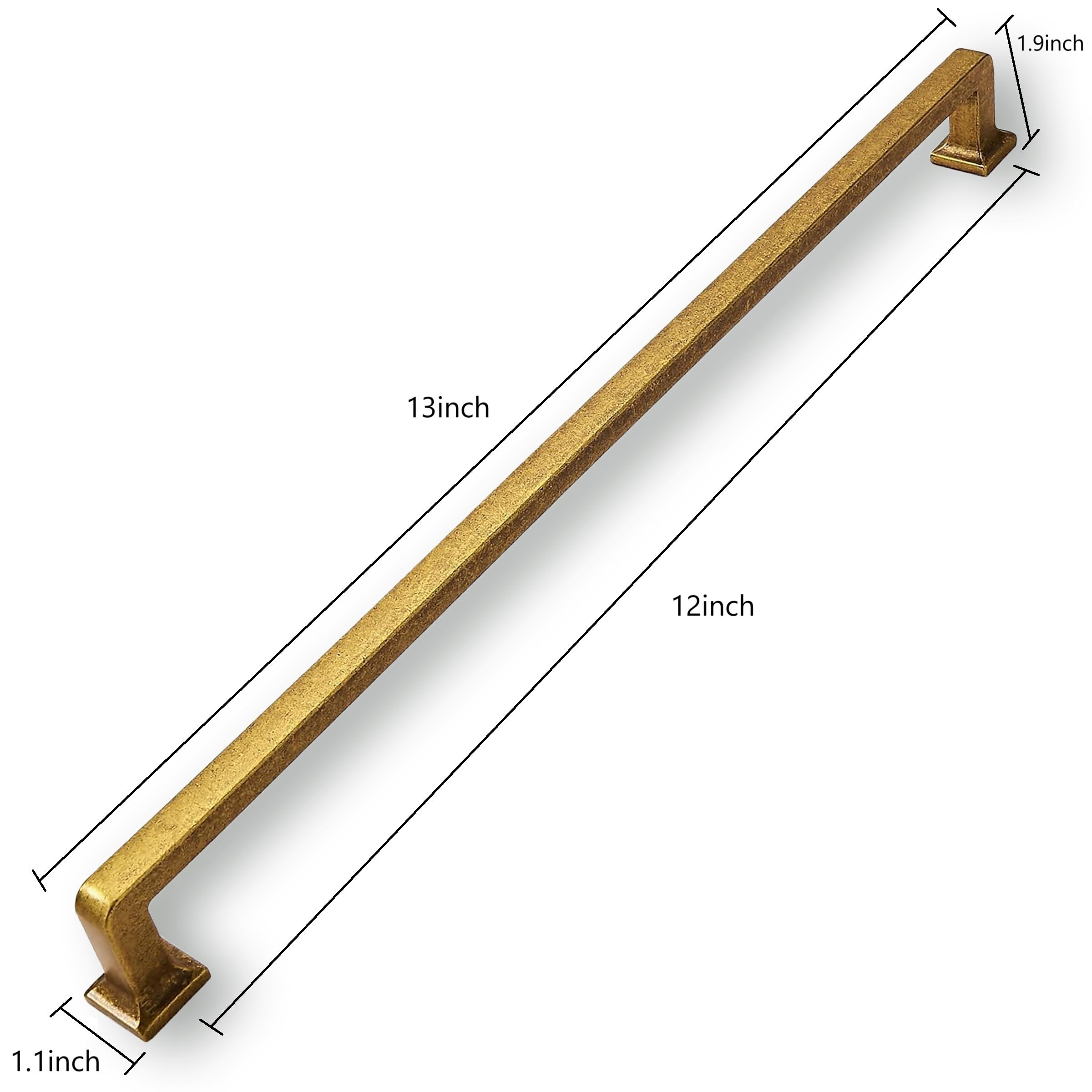 KHTUMEWARE-80219 Antique Brass Appliance Pulls CTC 12 in (305 mm) in Antique Brass — KHTUMEWARE