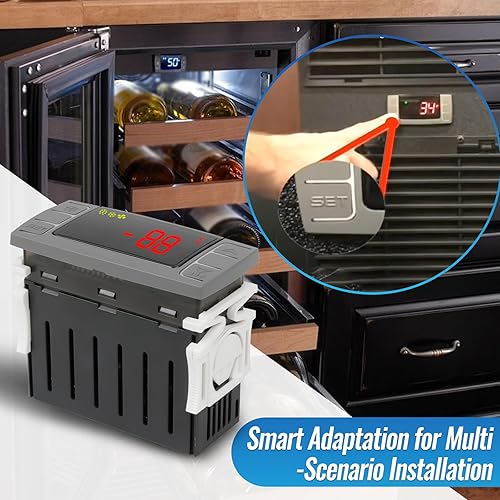 Miniatura 6 de Reemplazo para controladores de temperatura Dixell XR06CX-4N1F1, ideal para refrigeradorescongelador comerciales de 120 V 50-60 Hz, termostato