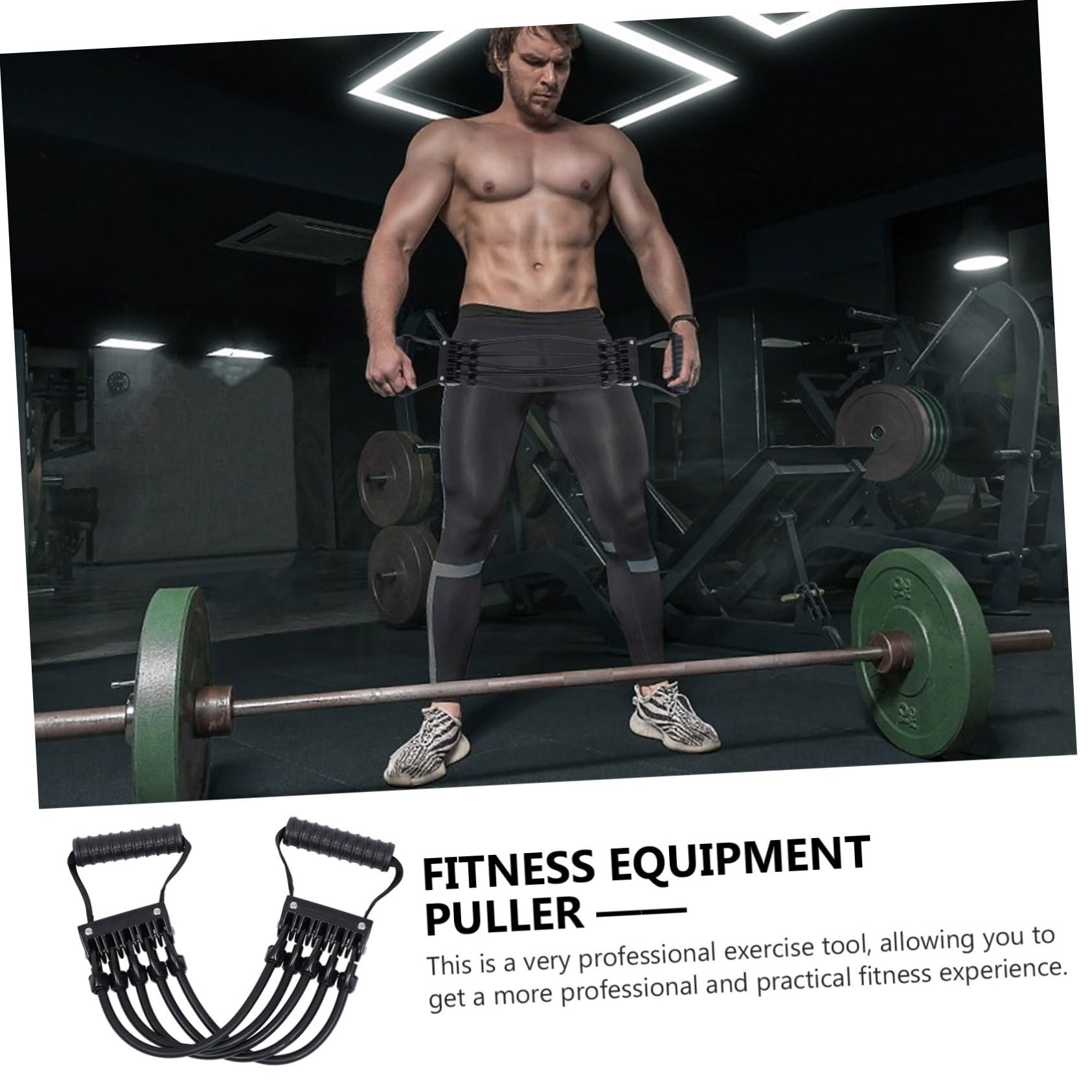 Espansore per Petto Nero, Attrezzo Fitness Professionale 1 Pezzo | Super Elasticità per Allenamento, Lattice e Plastica, Adatto a Professionisti e Gestione Carico