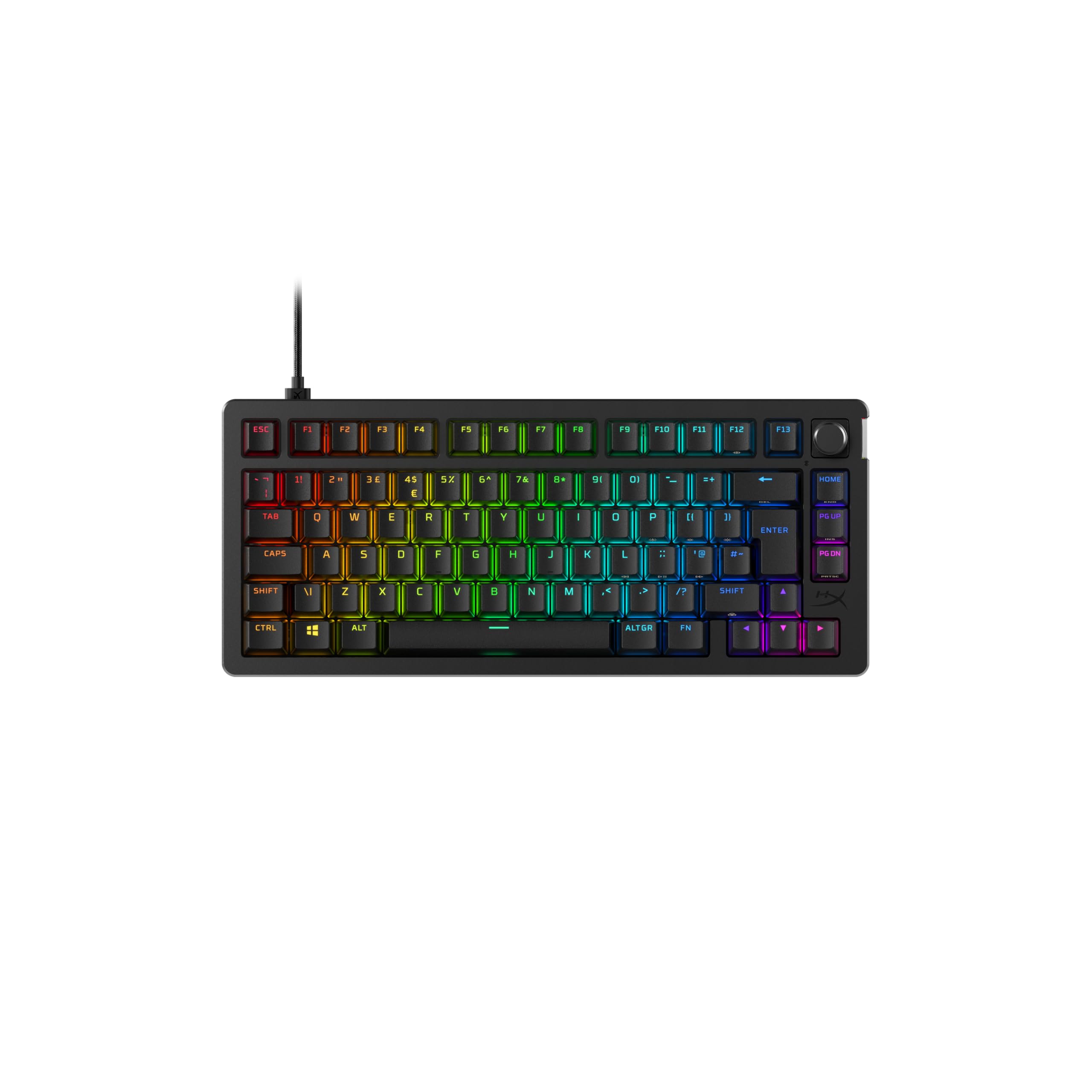 HyperX Alloy Rise 75 | Hot-Swappable Mechanical Gaming Keyboard | PC | Ambient Light Sensor | Gasket Mounted Linear Switches