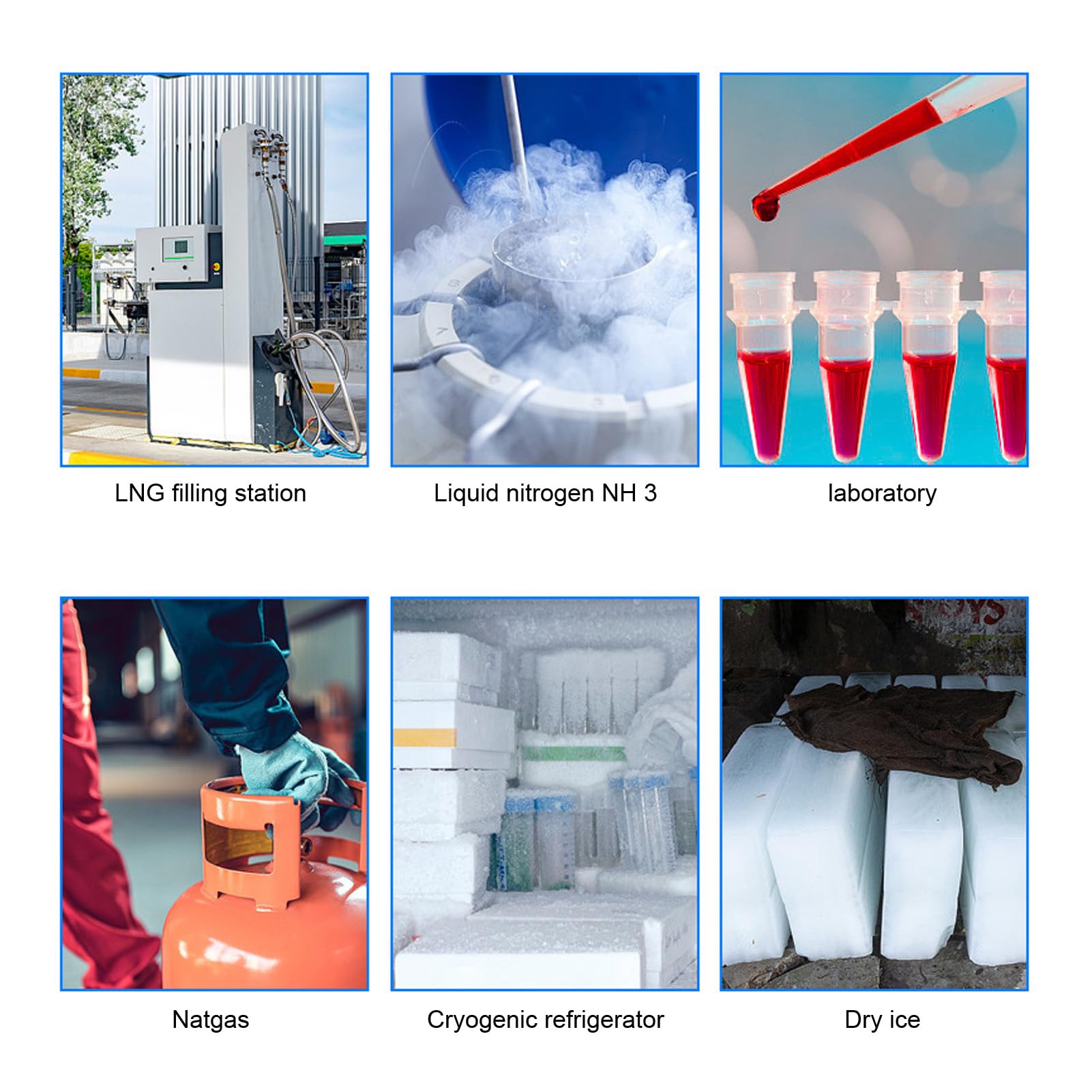 Criogénicos de Seguridad Protectores Resistentes a Bajas Temperaturas para Manipulación de Hielo Seco con Nitrógeno Líquido 58 Cm