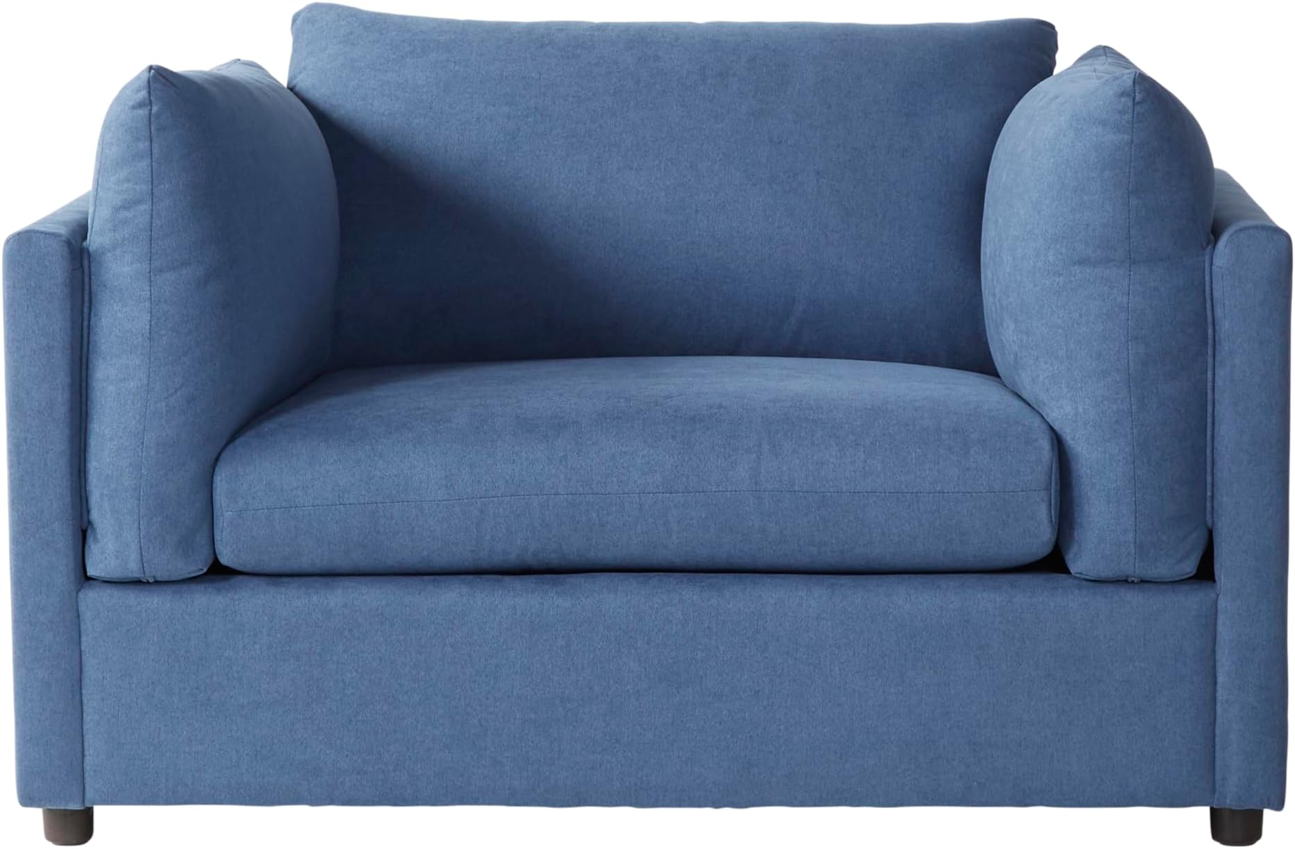 Roundhill FurnitureEnda Oversized Living Room Pillow Back Cuddler Arm Chair, Navy