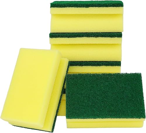 Miniatura 9 de Esponjas, esponjas ecológicas antiarañazos, esponjas para limpiar la cocina y la limpieza de platos, 12 esponjas para fregar + escurridor