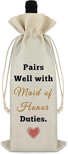 Miniatura 1 de Regalo de boda, regalo de agradecimiento para dama de honor, bolsa de vino de dama de honor, regalo de dama de honor, propuesta de compromiso,
