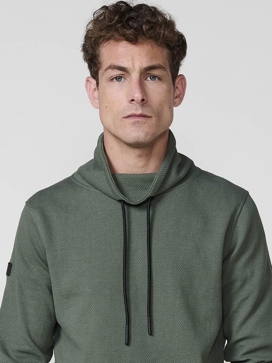 Koroshi Sudadera Hombre Cuello Alto con Cordón Ajustable 2521SU32