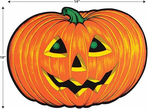 Miniatura 2 de Beistle 6 piezas de papel Jack-O-Lantern recortes decoraciones de fiesta de Halloween, decoración de otoño, fabricado en Estados Unidos desde 1900,
