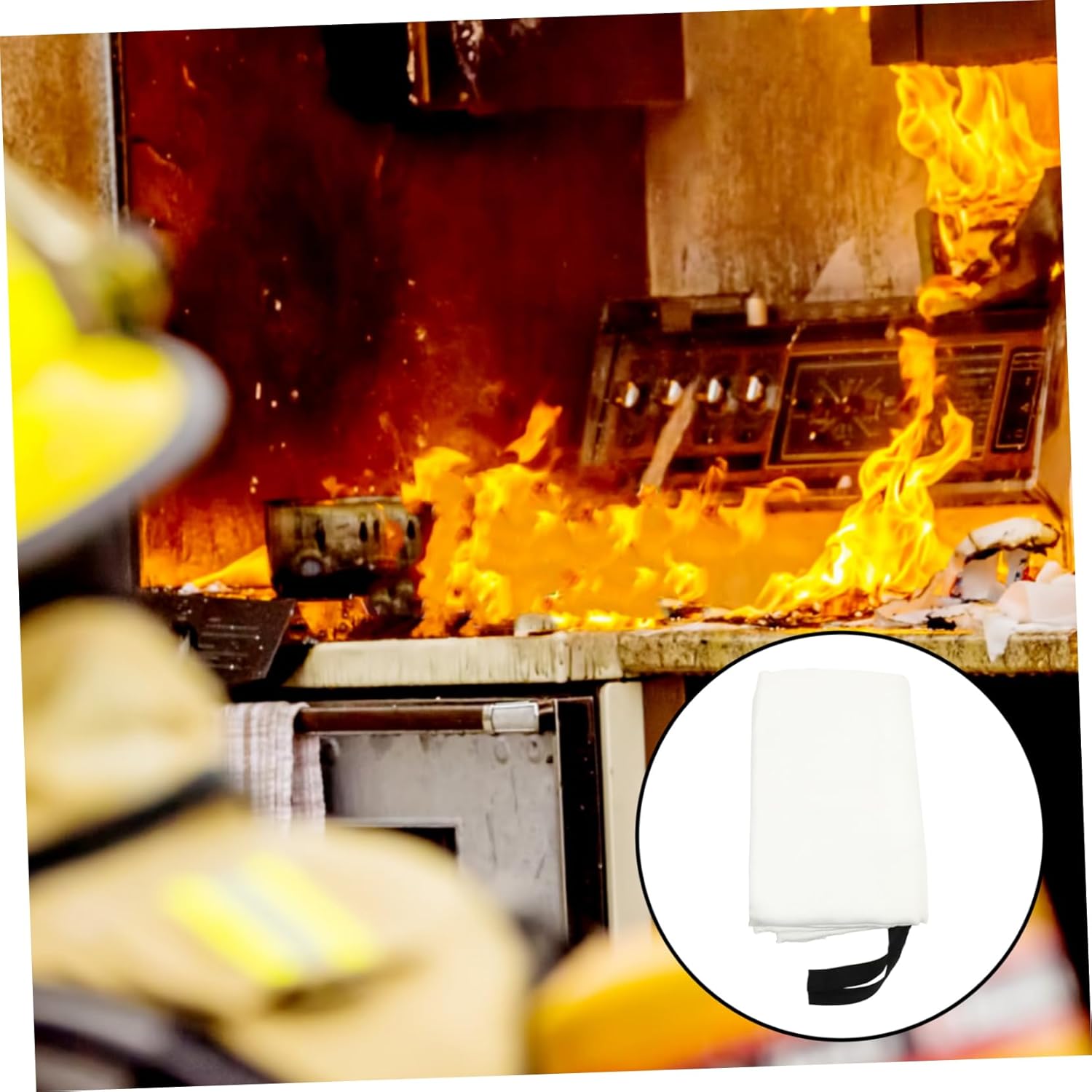 Fiberglass Fire Emergency Blanket Lightweight and Portable Fire Blanket for Kitchen Grill Camping and Home Safety and Durable Fire