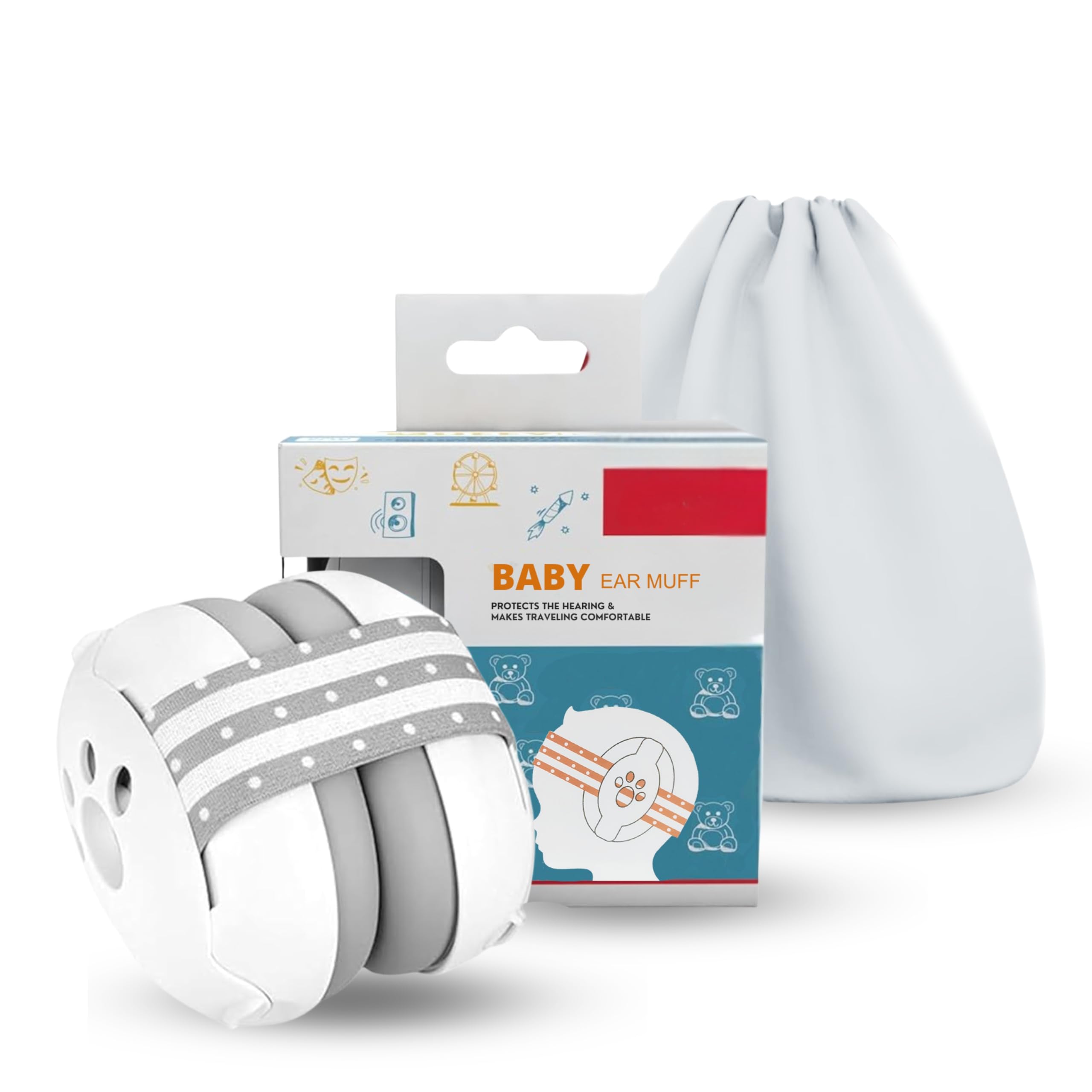LYSIAN Baby Noise Reduction Earmuffs – Noise Cancelling Headphones for Infants and Kids, Perfect for Travel, Airplanes, Concerts, Fireworks. 25dB Sound Block-image-16