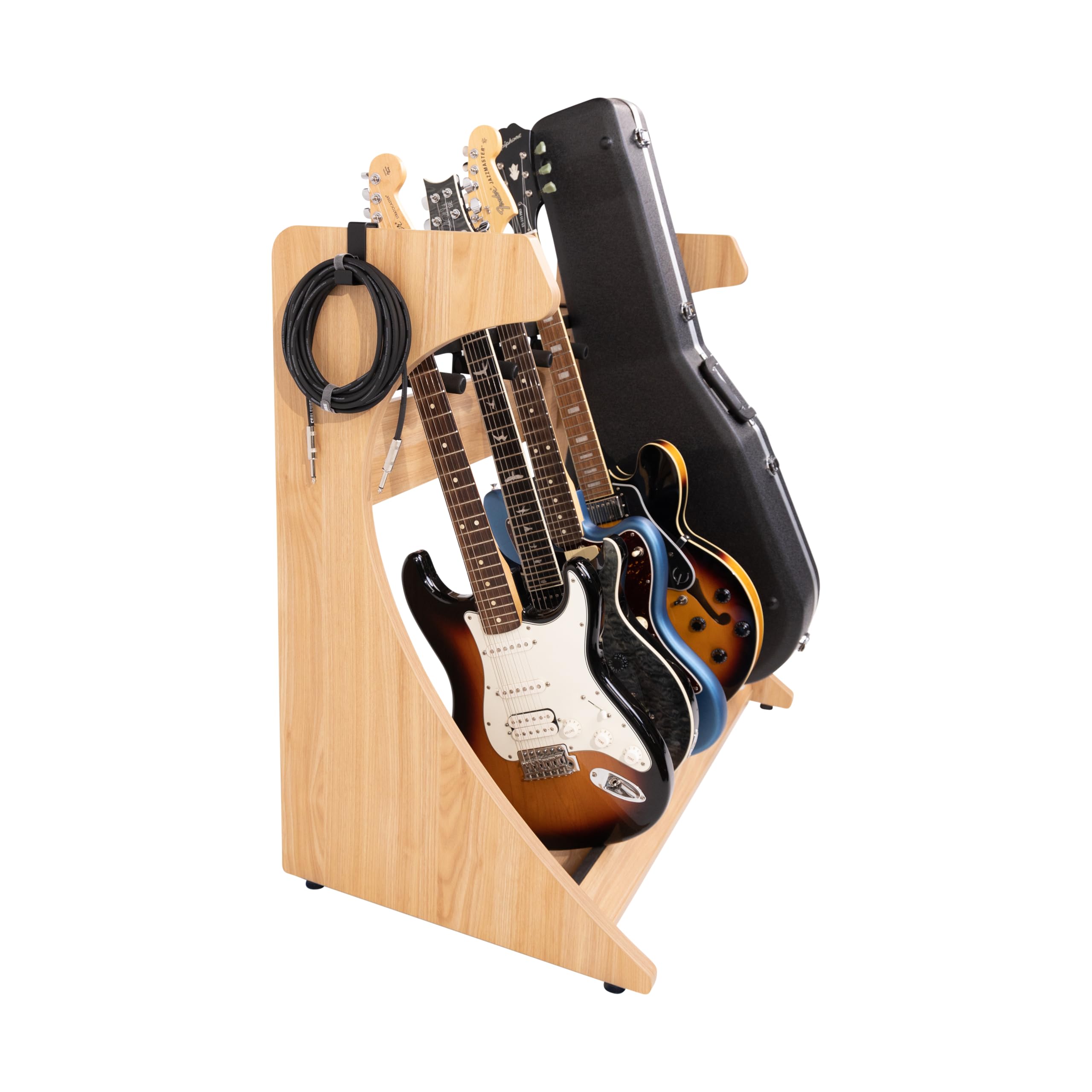 Gator Frameworks Elite Gitarrenständer für 5 elektrische oder akustische Gitarren, Ahorn (GFW-ELITEGTR5RK-MPL)