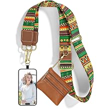 Nipichsha Crossbody Phone Strap with Wallet, Clip and Go Strap for Phone