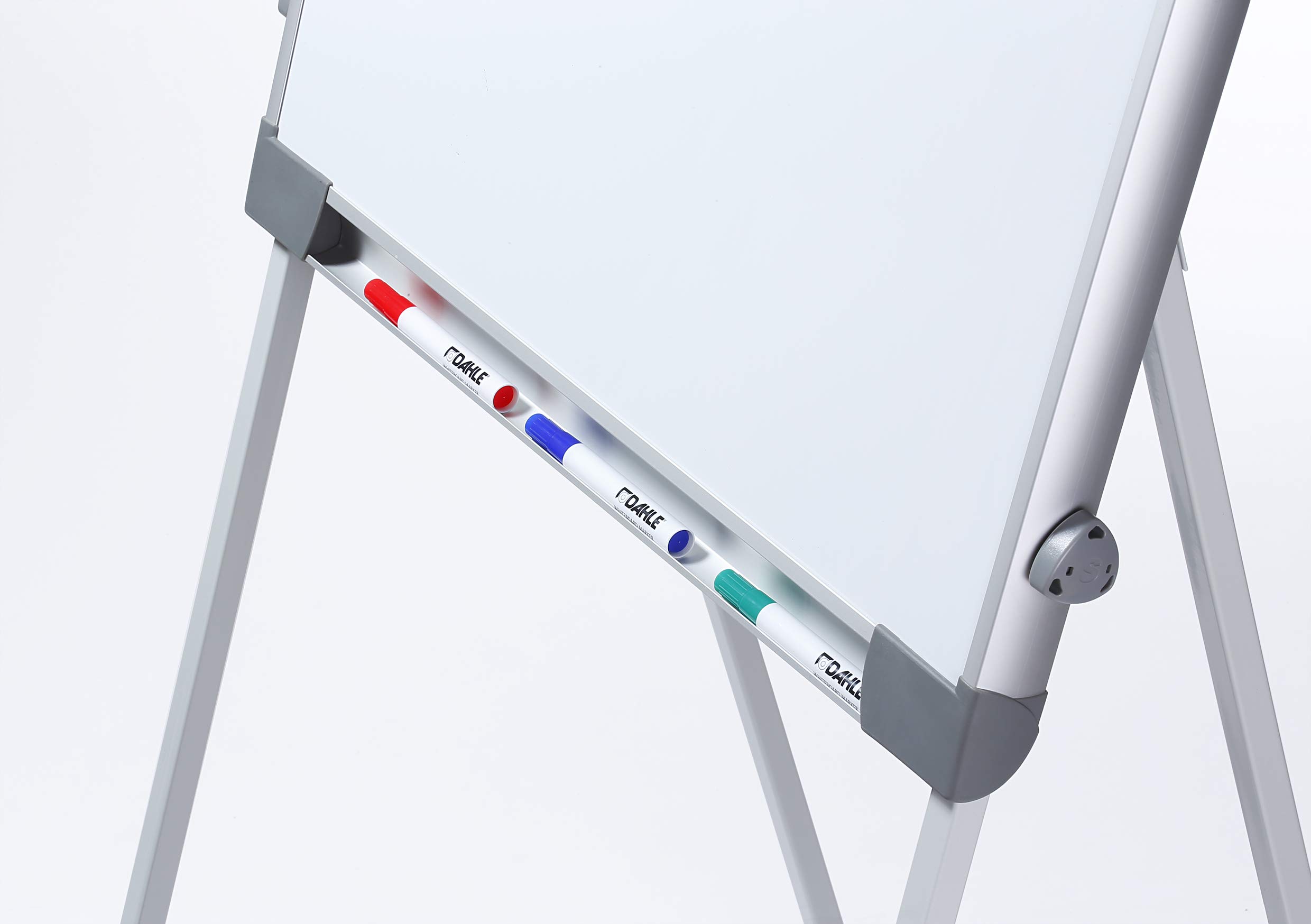 Dahle 96011-15731 Professional Flip-Chart (Schreibfläche: 105 x 68 cm, Aufstellhöhe 195 cm, höhenverstellbar, mit Ablagefach, magnetisch)