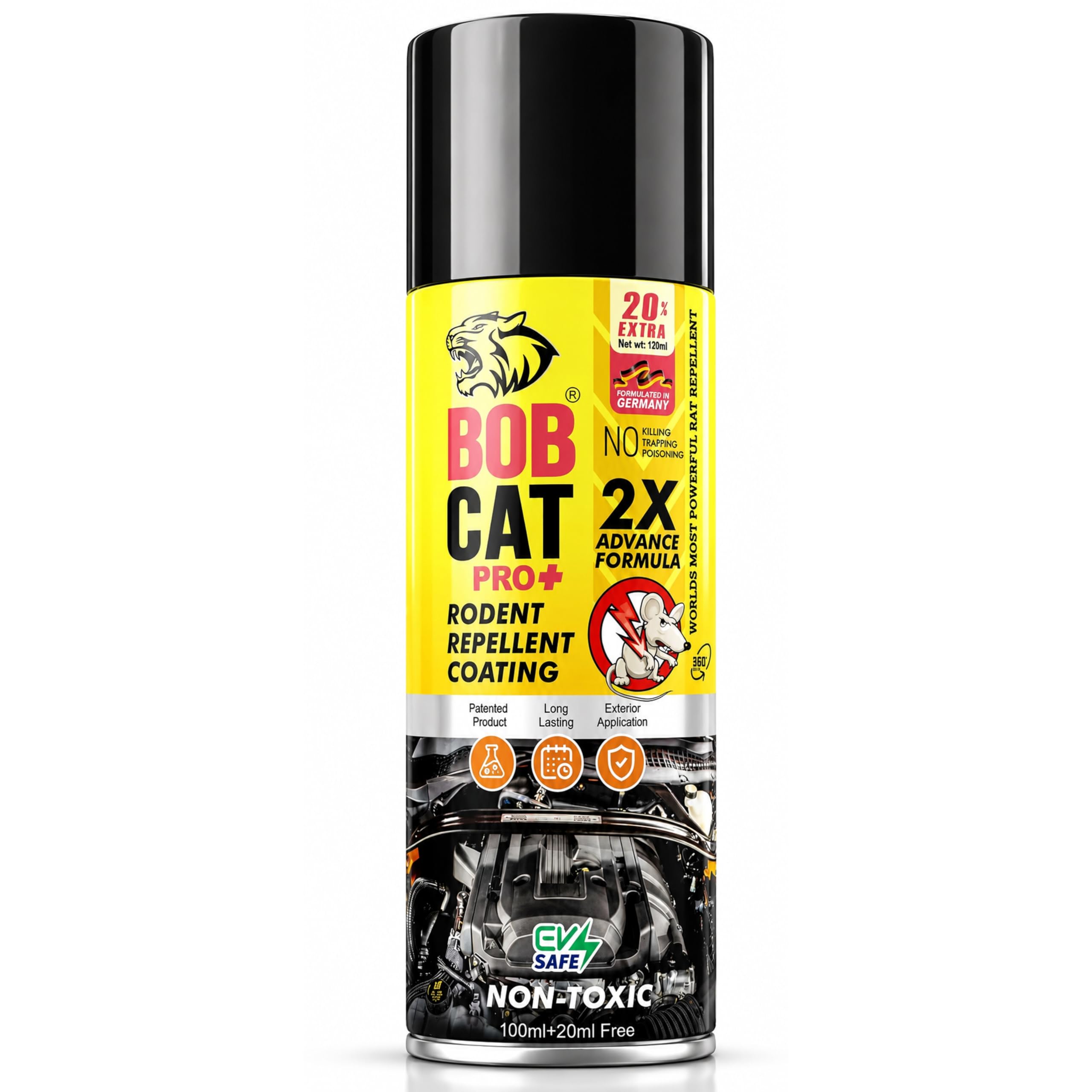 Shadow Securitronics Bob Cat No Entry Rat Repellent Odour Free Spray | Mouse Repellent for Home, Garage, Warehouse | Highly Effective | Easy to Spray | Mouse Repel Spray | Pack of 1 X 200Ml-image-42