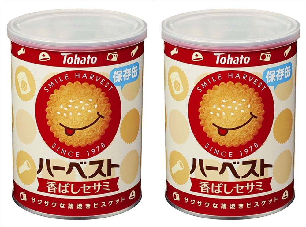 Amazon.co.jp: 【2個セット】東ハト ハーベスト保存缶 (8包入