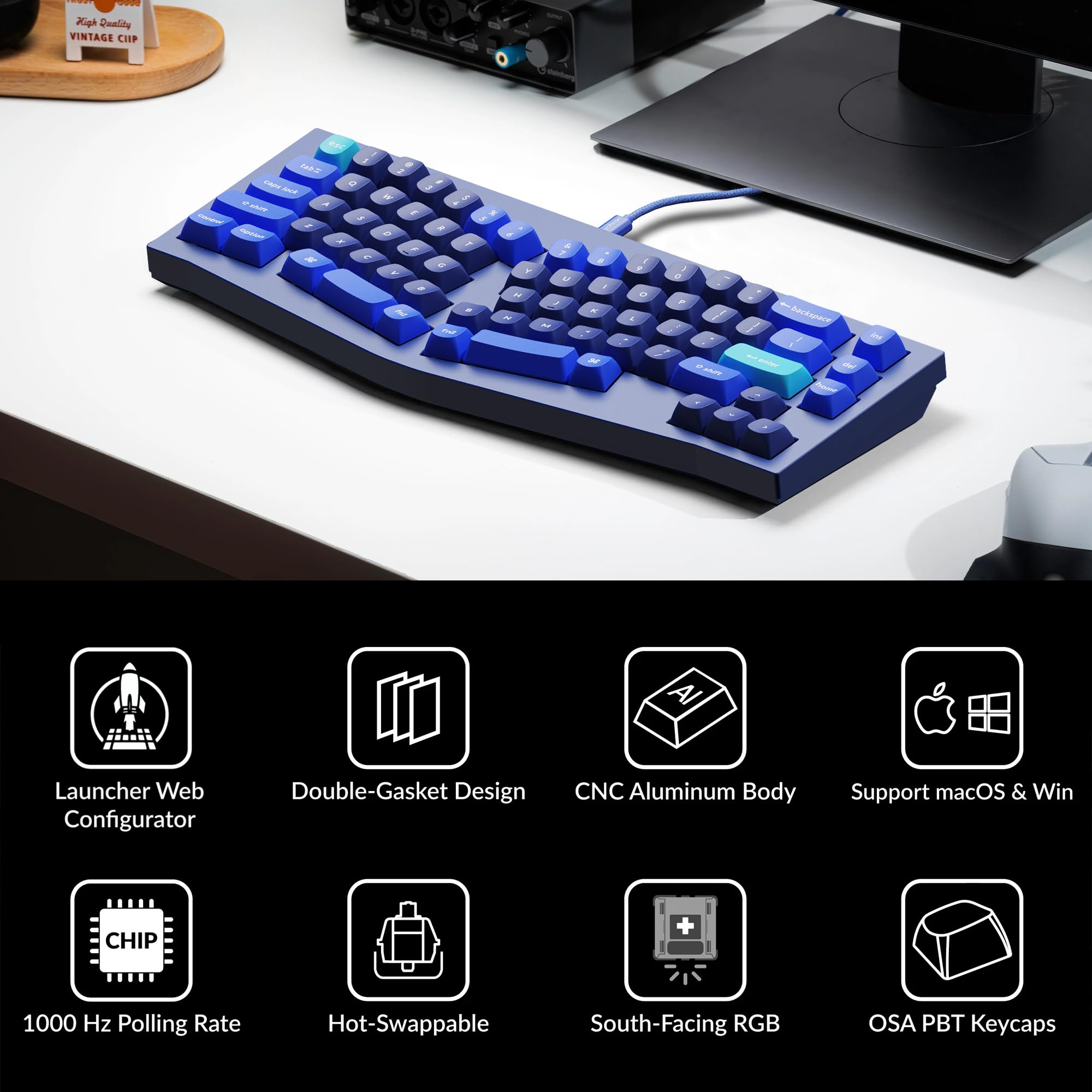 Amazon.com: Keychron Q8 Wired Custom Mechanical Keyboard, 65
