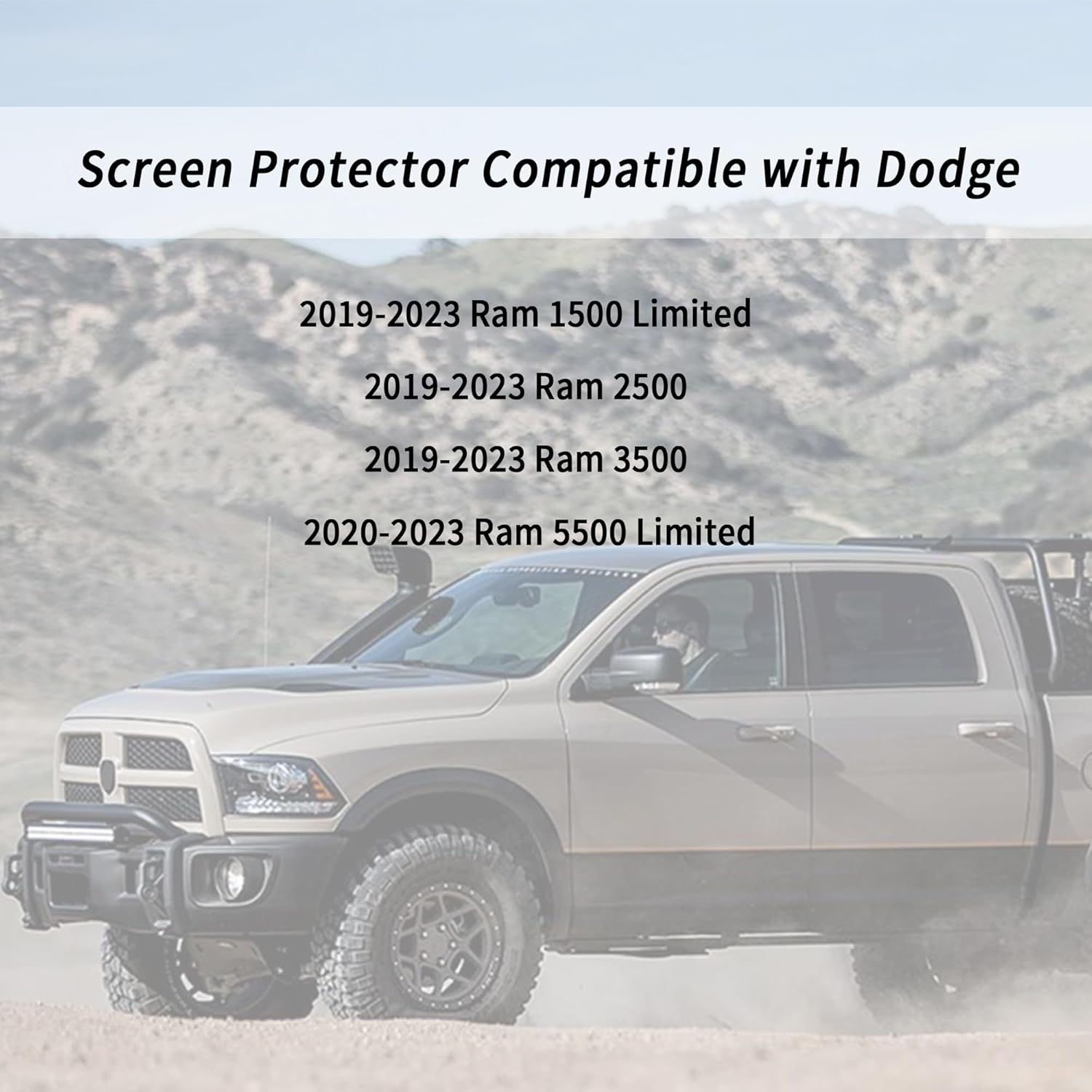 Car Tempered Glass Screen Protector,12 Inch GPS Screen Protector Foils,Against Scratch Car Navigation Screen Protectors Compatible with Dodge Ram 1500 Limited/2500/3500/5500 Limited