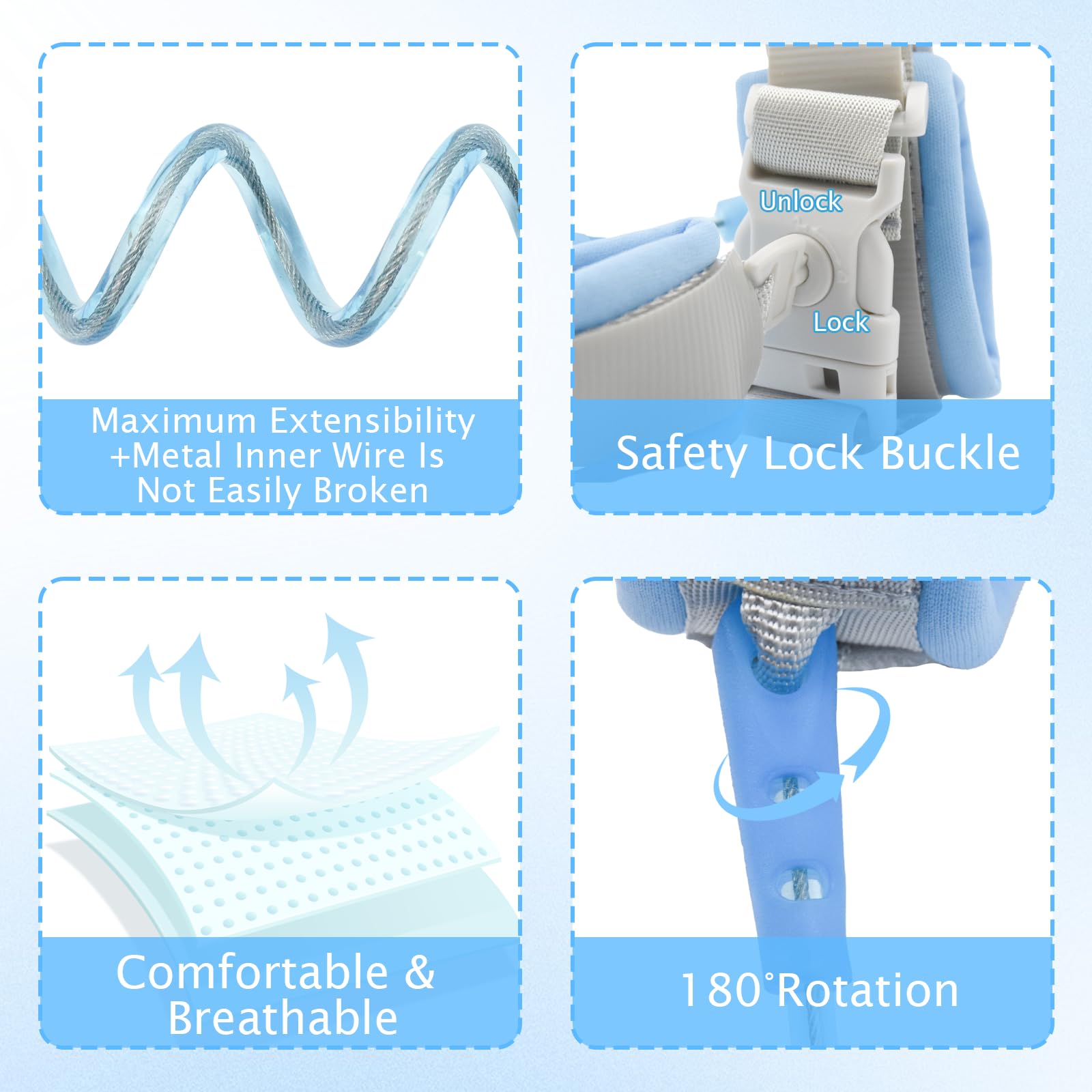 Bracelet anti-perte bébé enfant avec clip de verrouillage cordon 1,5 m sécurité antivol bagages