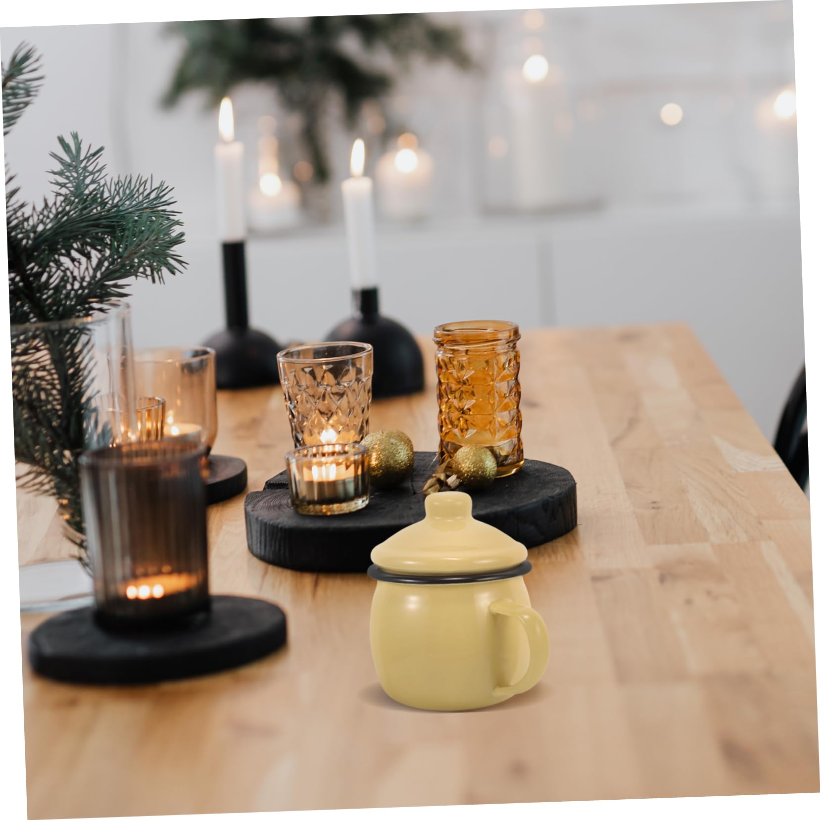 SHOWERORO 5stücke Emaille Tasse Mit Deckel Dekorativer Kaffeebecher Für Zuhause Camping Und Outdoor Ergonomisch Langlebig Und Leicht Zu Reinigen Für Tee Kaffee Milch Und