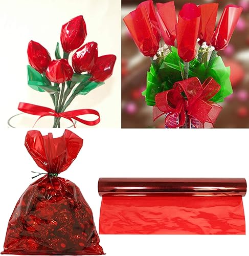 Miniatura 14 de AnapoliZ Rollo de celofán transparente 100 pies de largo x 16 pulgadas de ancho 2.3 mil de grosor transparente Regalos, cestas, artes