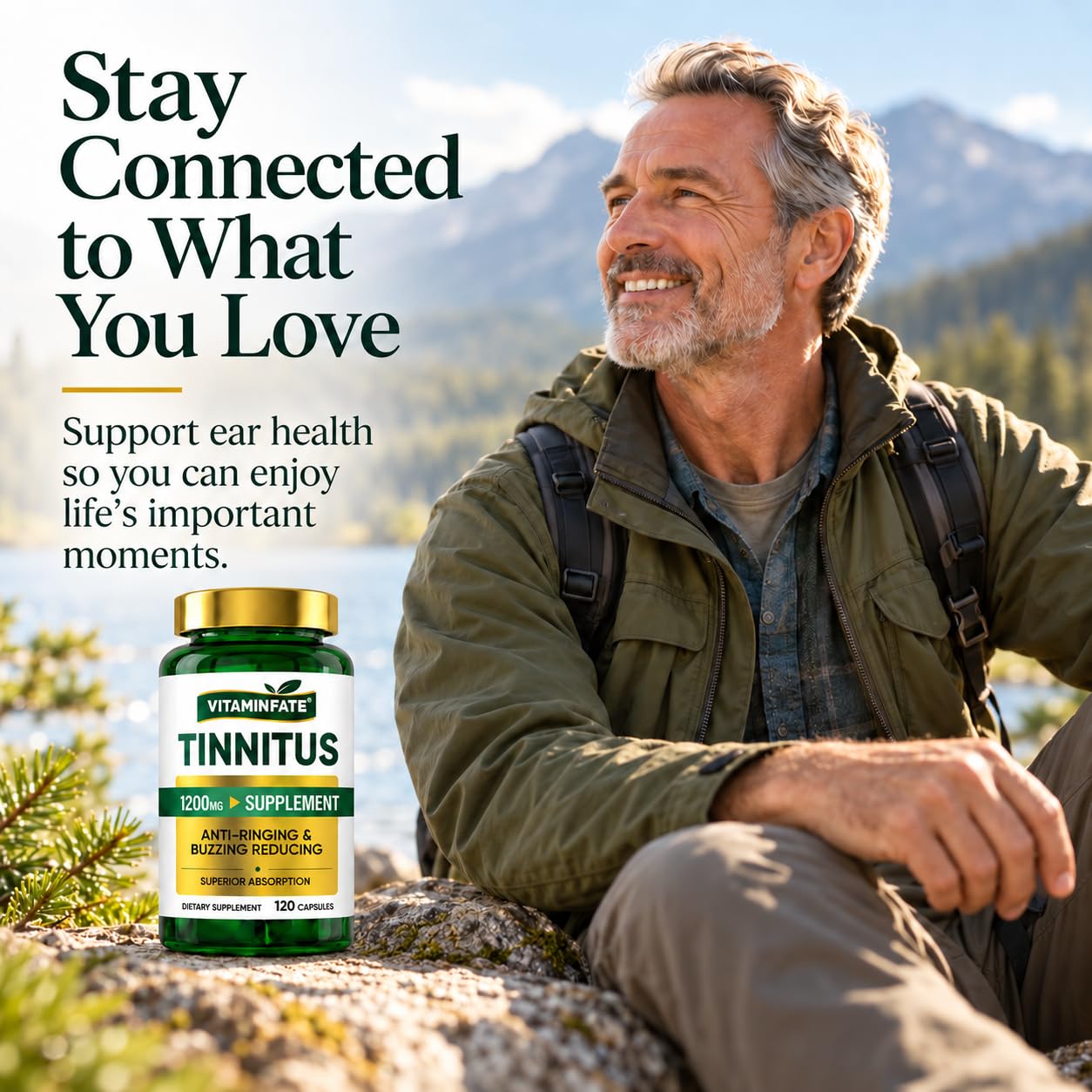 Tinnitus Relief for Ringing Ears, B Vitamins & Magnesium, 120 Capsules — Amazon image 6