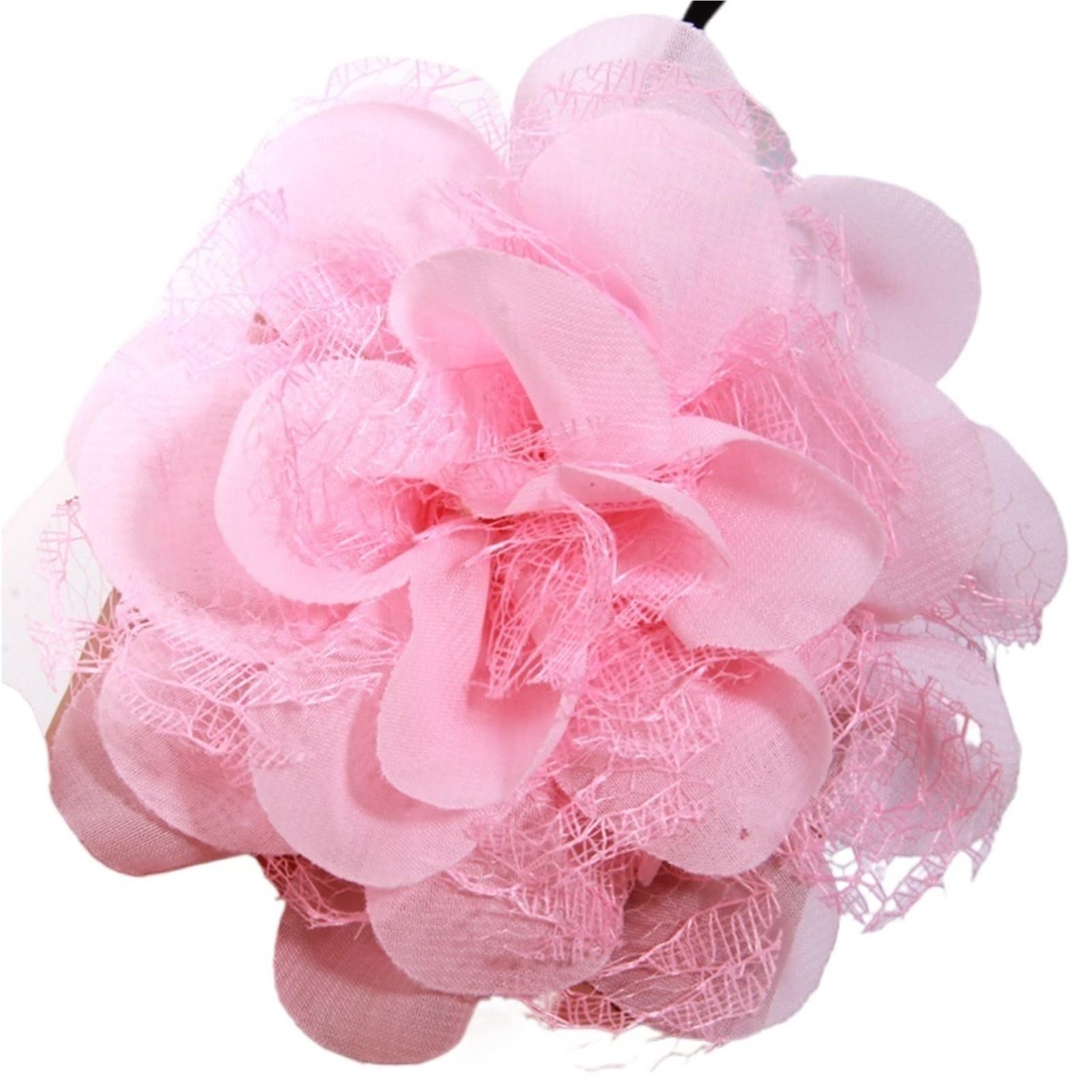 Wtaxbh Pink Iron On Patches 7Pcs 11Cm Chiffon Organza Fabric Rose Flowers Wedding Dress Clothing Headwear Decoration Diy Headdress Decor Craft Project(Pink)