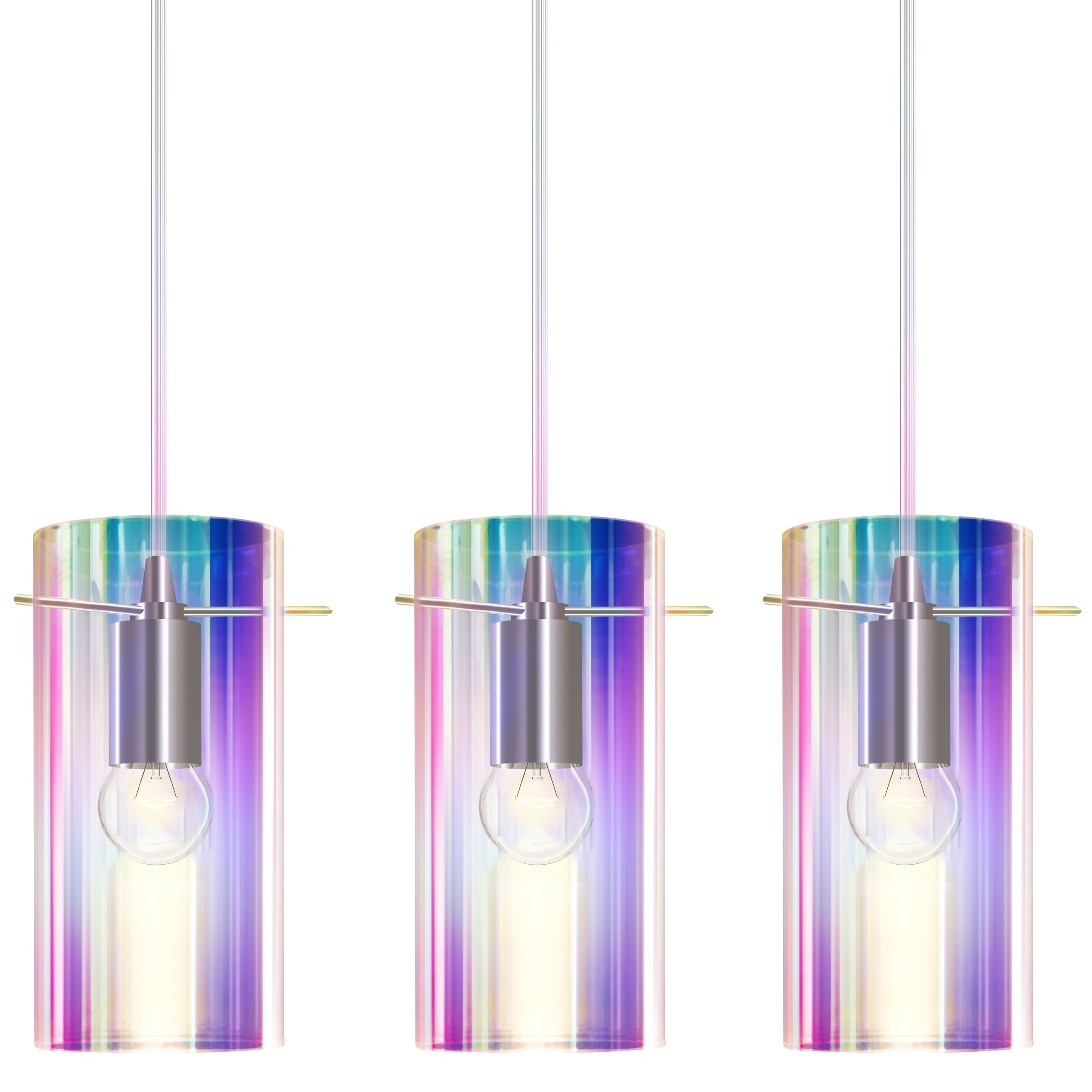 PAPAYA 3pcs Modern Glass Pendant Light Atmosphere Lamp Vary Color with Lights Unique Personality 1 Light Chandelier for Bar Counter Foyer Sink and Everything You Want to Make Him Unique