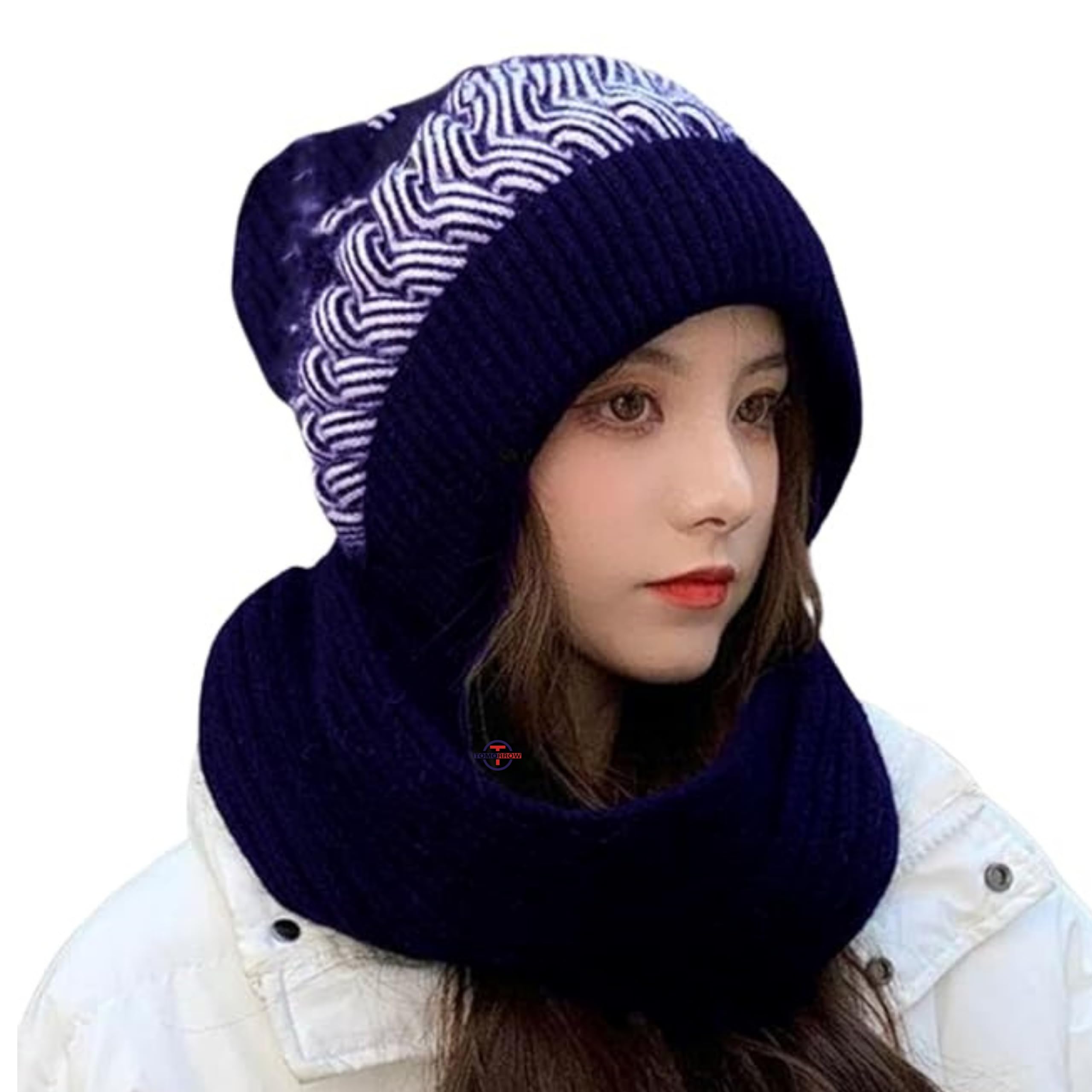 Tomorrow FashionTomorrow Mufler Autumn Winter Ear Protection Hat Women's Warm Knitting Baotou Girl Outdoor Ball Vop Cute Hat | Winter Beanie for Women ZikZak