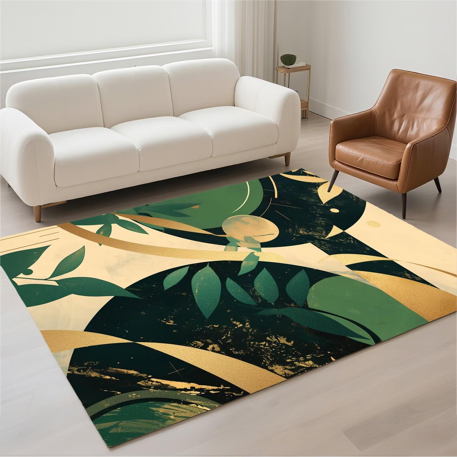 Grand carpet salon 120x180cm tapis de couloir moderne lavable entrée