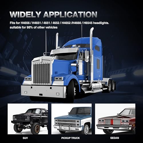 Miniatura 6 de Gottow Faros delanteros LED de 4 x 6 pulgadas, 4 unidades, aprobados por puntos, faro rectangular de haz altobajo con luz de señal de giro ámbar DRL
