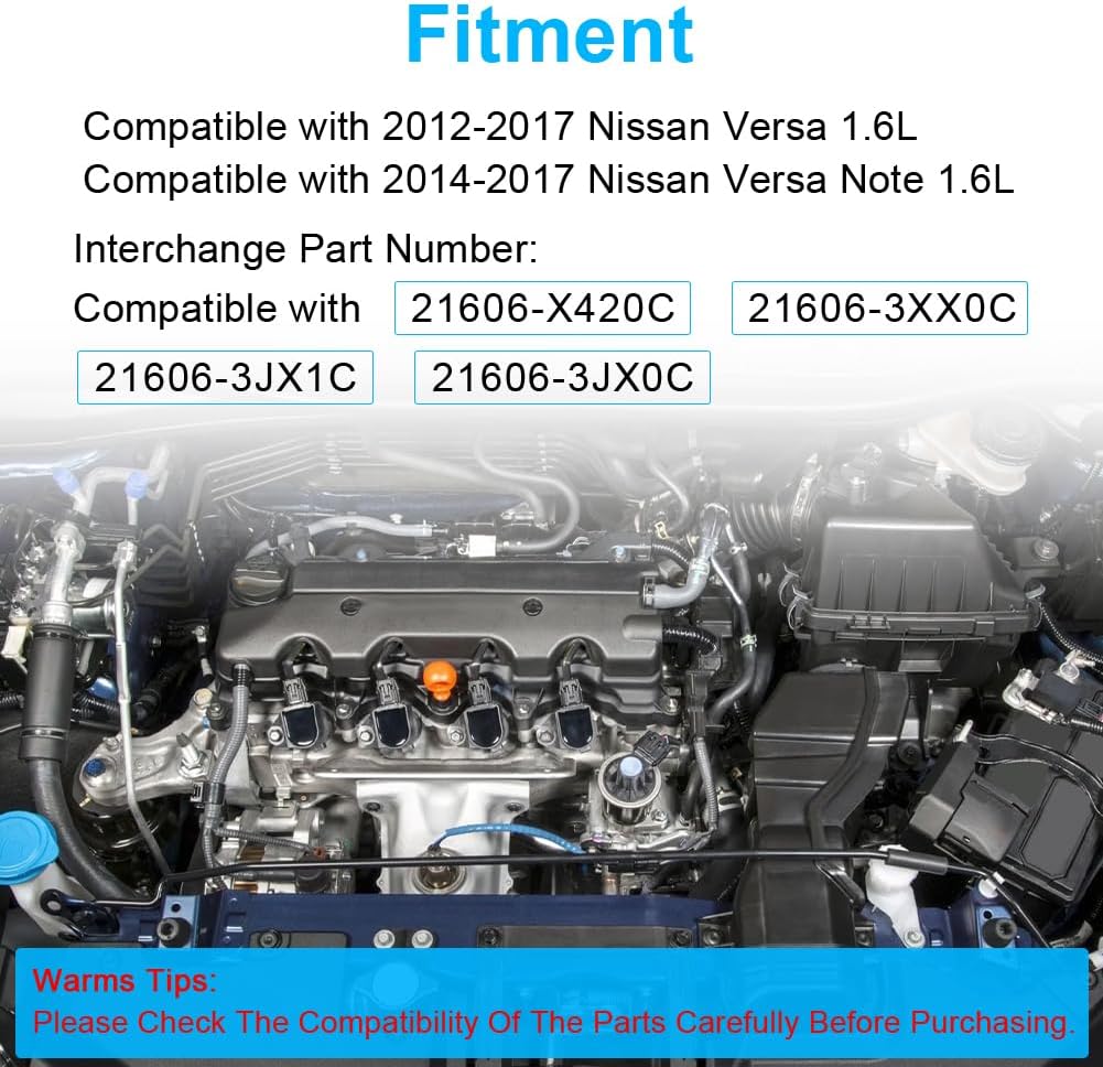 JDMON CVT Transmission Oil Cooler Replacement for 2012-2017 Nissan Versa 1.6L, 2014-2017 Versa Note 1.6L Compatible with 21606-X420C, 21606-3XX0C, 21606-3JX1C, 21606-3JX0C