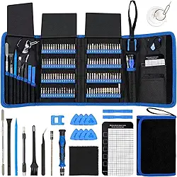 GEKKO Kit de Chaves Magnéticas Profissionais 142 Pcs Jogo de Ferramentas de Precisão para Celular, Notebook, PC, Console, iPhone e Android Com Pinça, Eixo Flexível, Palhetas, Ventosa e Chaves de Fenda