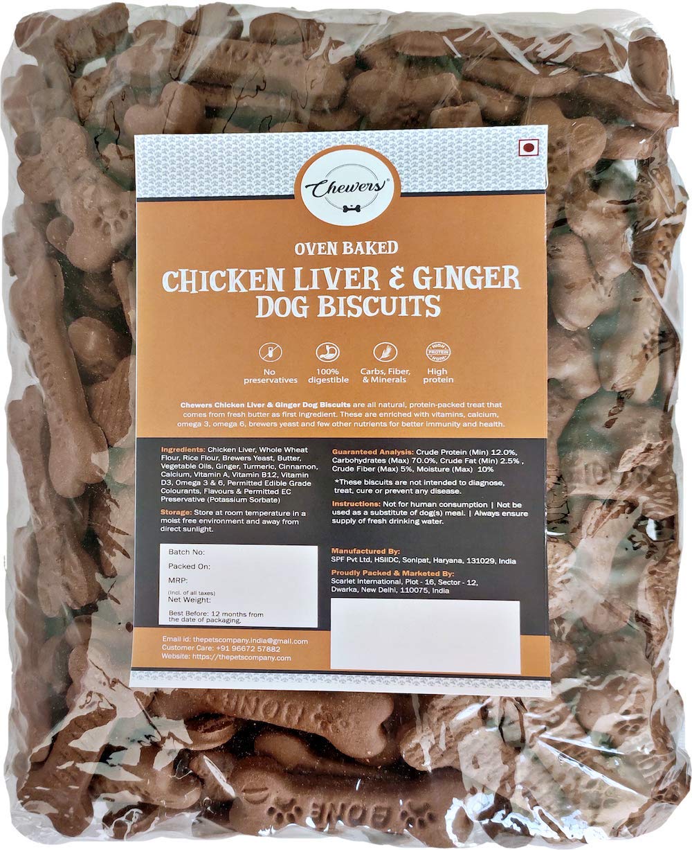 Chewers Chicken Liver & Ginger Dog Biscuits, 1 Kg (Pack of 2) (B092JGVFG5) Amazon Price History, Amazon Price Tracker