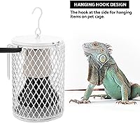 Vista 13 de 100W Ceramic Heat Lamp Bulb with Lampshade, Infrared Reptile Heat Emitter Heater Lamp Bulbs Hanging Hook Cage for Pet Brooder Coop Chicken Lizard