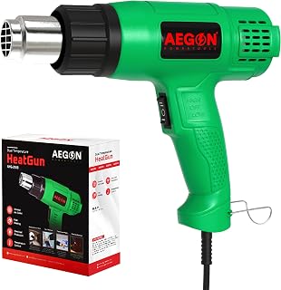 AEGON AHG-2500 2000W Professional Heat Gun – Dual Adjustable Temp 190°C-700°C, 2-Speed Airflow (250-550 L/min) | Ideal for... Price In India