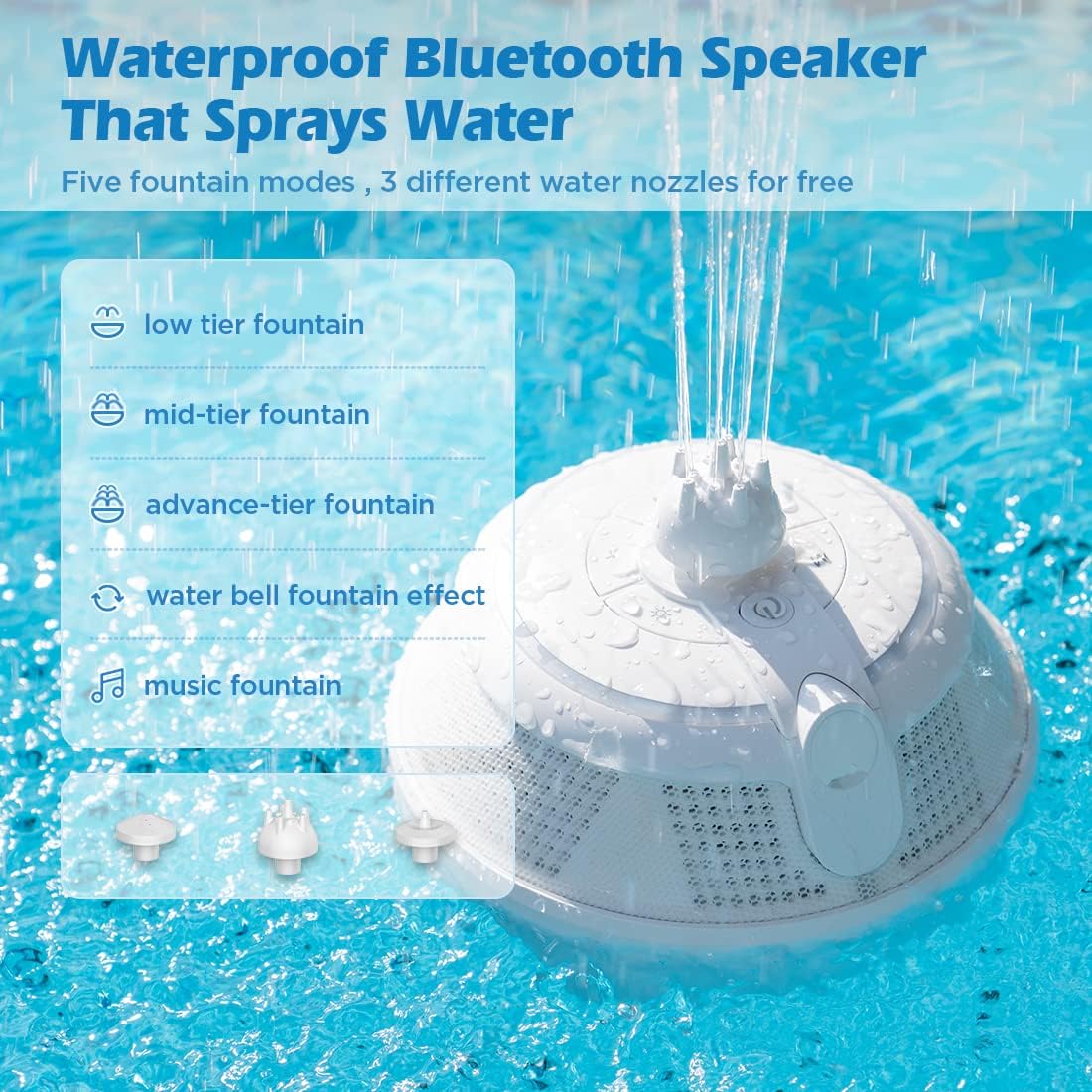 Buy Foifope Pool Speaker, Floating Waterproof Bluetooth Shower Speakers