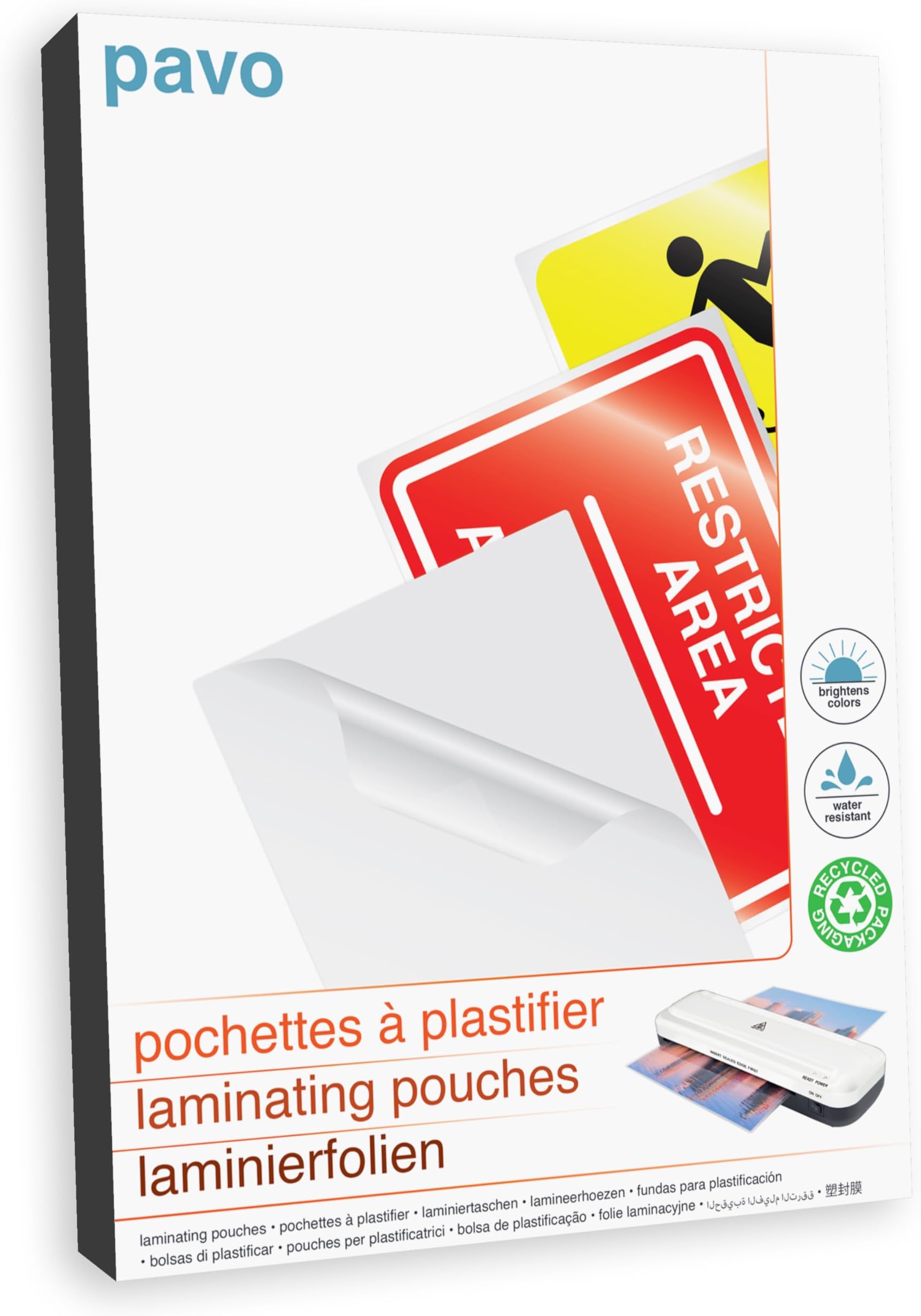 PAVO Premium A5 250 Micron Office Laminating Pouches - Matt (Pack of 100)