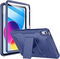 Vista 19 de Funda Soke para iPad (A16) de 11ª Generación de 11 pulgadas 2025, iPad de 10ª Generación de 10.9 pulgadas 2022, con protector de pantalla Azul