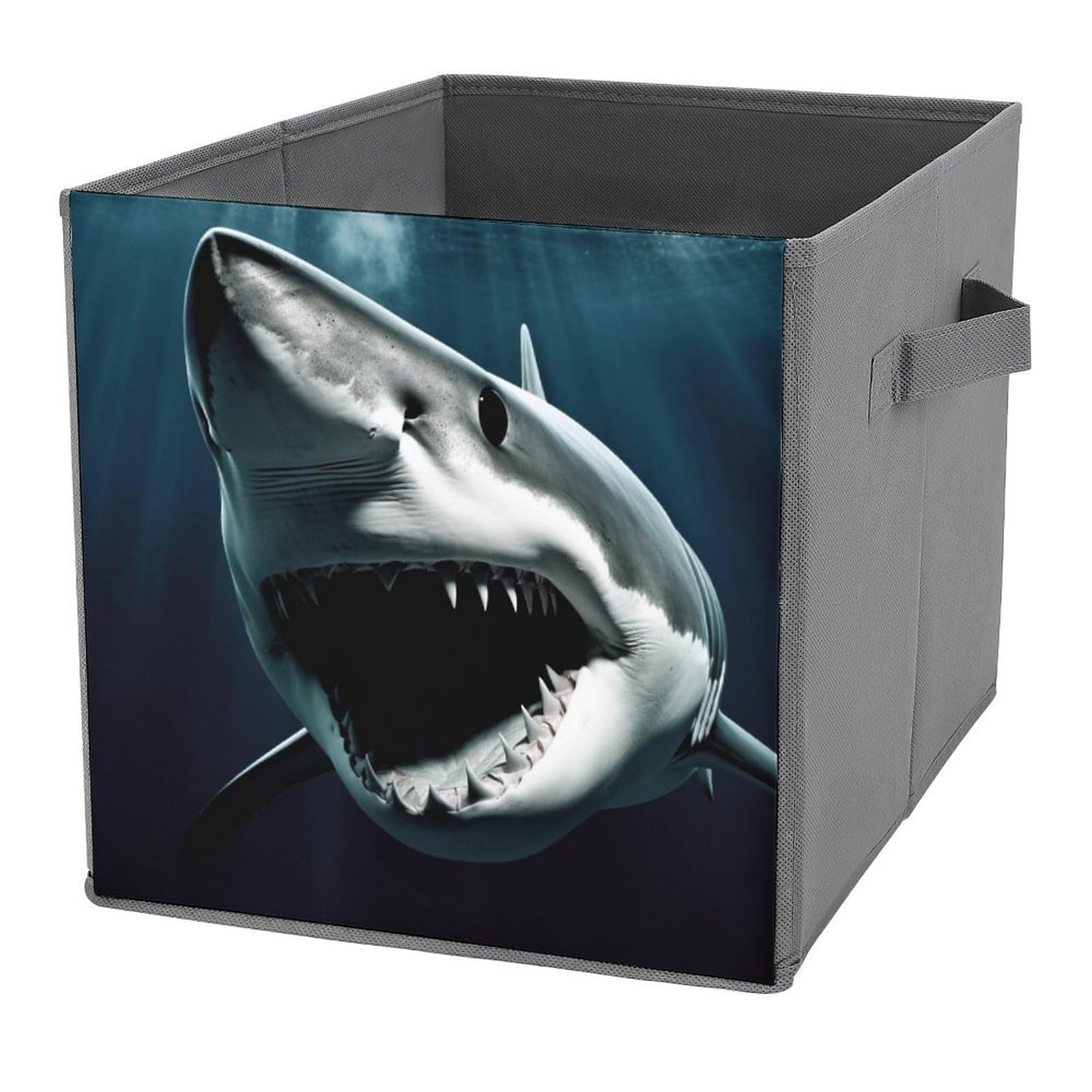 NONHAI Collapsible Storage Bins with Dual Handles Fabric Storage Basket Foldable Cubes Organizer Baskets Shark Storage Boxes for Organizing Clothing Cube Storage Organizer Bins