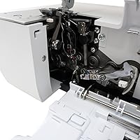 Vista 3 de Bernette B48 Funlock Serger Coverstitch Overlock Machine Rendimiento de acolchado de costura resistente para principiantes y profesionales Luz