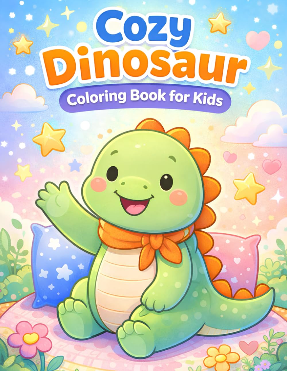 Cozy Dinosaur Coloring Book for Kids 2-4: Simple and adorable illustrations