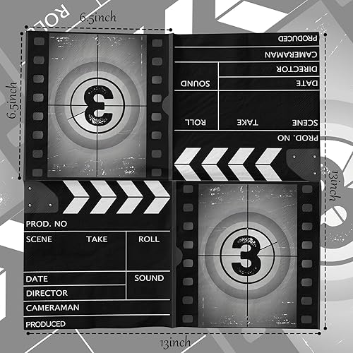 Miniatura 2 de Suministros para fiestas de películas, 40 servilletas de papel de película, ceremonia de premios, decoraciones de fiesta temática de cóctel,