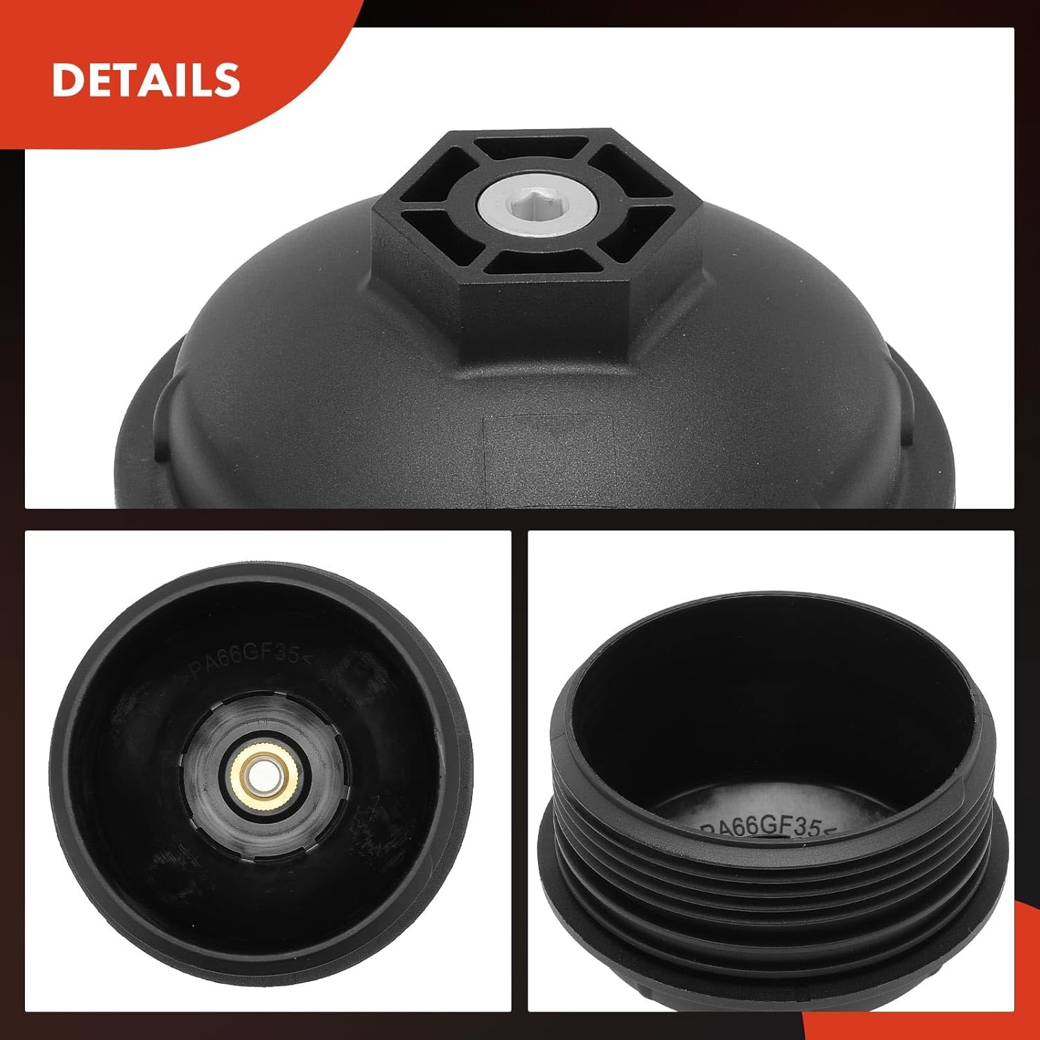 A-Premium Oil Filter Housing Cap Assembly Compatible with Volkswagen Passat 2012-2018, CC 2012-2017, Touareg 2011-2017, Atlas 2018-2023, Atlas Cross Sport 2020-2023, 3.6L, Replace# 03H115433