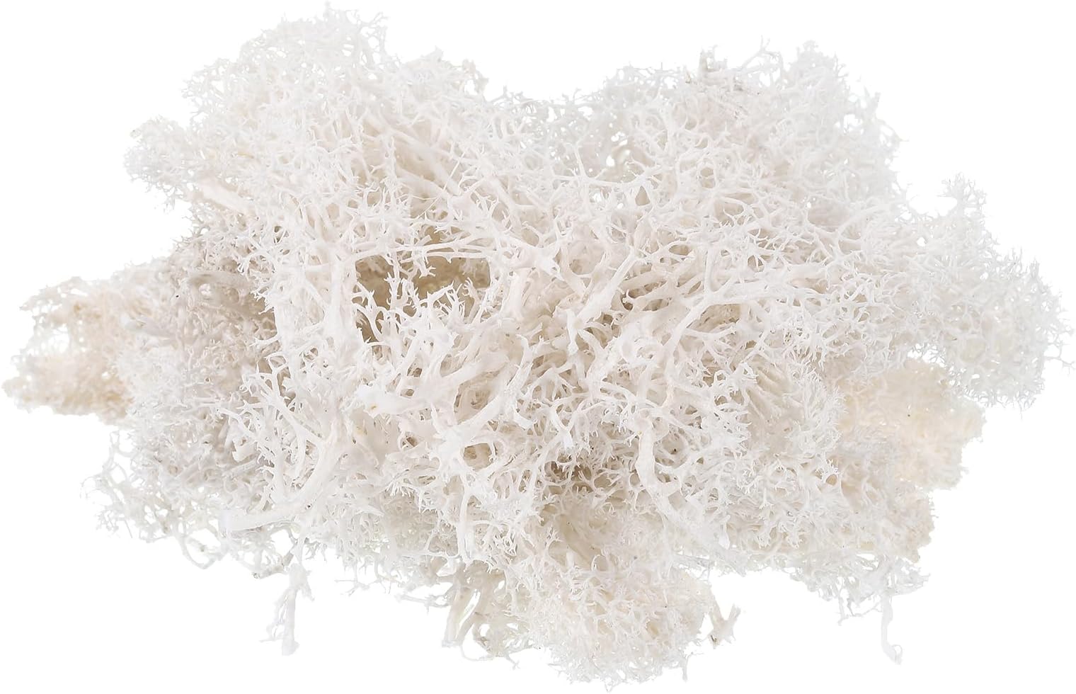 sourcing map0.35 OZ Moss Fake Craft Moss Artificial Moss Natural Preserved Moss for Craft Arts Floral DIY Project Wall Wedding Garden Patio Table Terrariums Decoration(White)