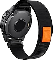 Vista 1 de ANCOOL Correa compatible con Garmin Fenix 7X/6X/5X, correas de nailon de fácil ajuste de 1.024 in para Garmin Fenix 3/5X Plus/6X Pro/Tactix Negro