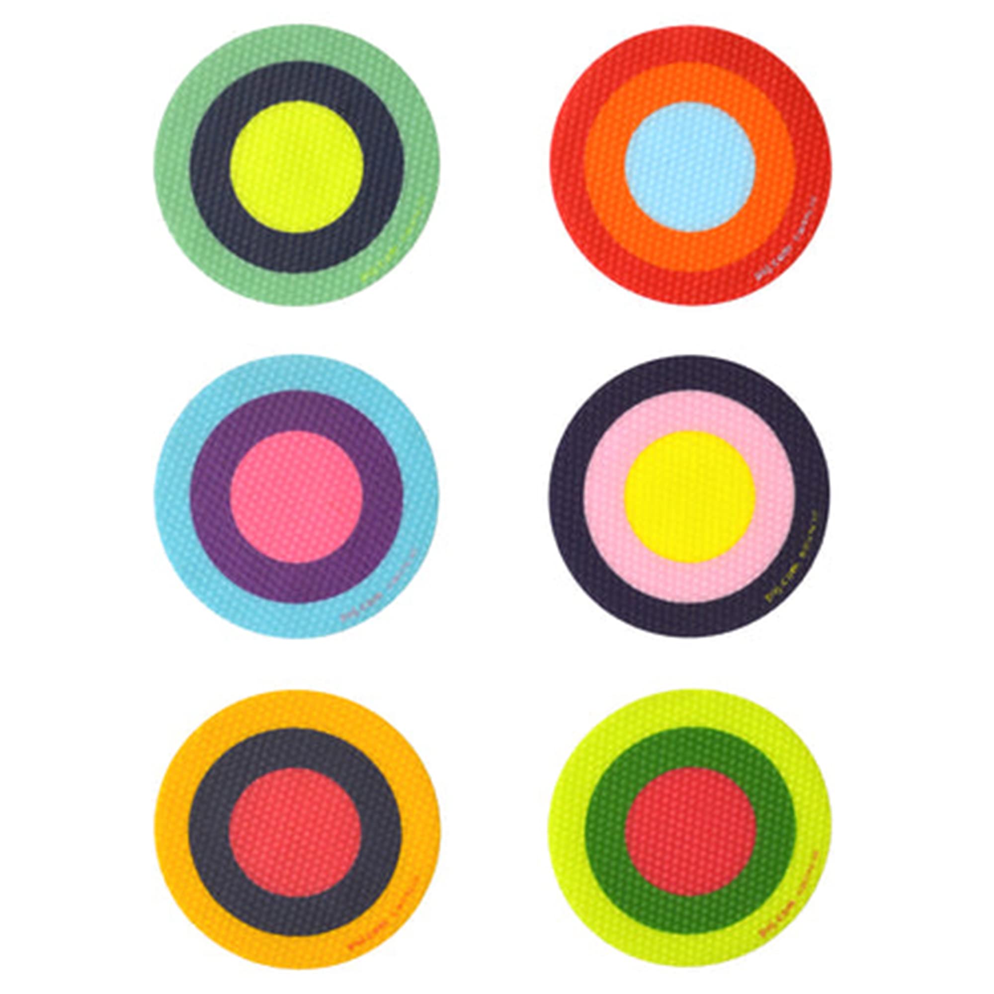 PUJ LLC Grippy Non Slip Bath Safety Adhesive Mats, Bath Or Shower Treads, Non Toxic, No Bpa No Pvc, Mould And Mildew Resistant Pack Of 6 Treads, 6" Diameter Each Rings