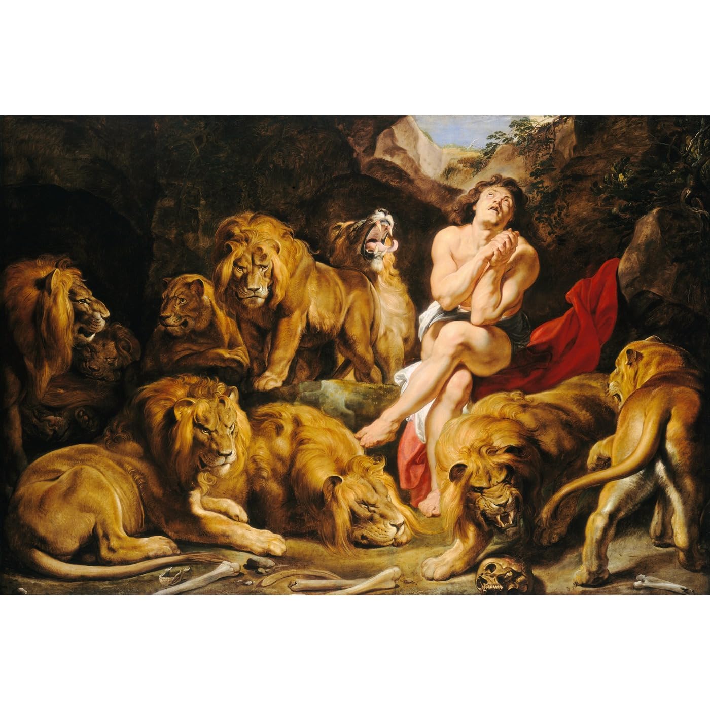 Toile Rubens Daniel dans la tanière des lions impression haute définition